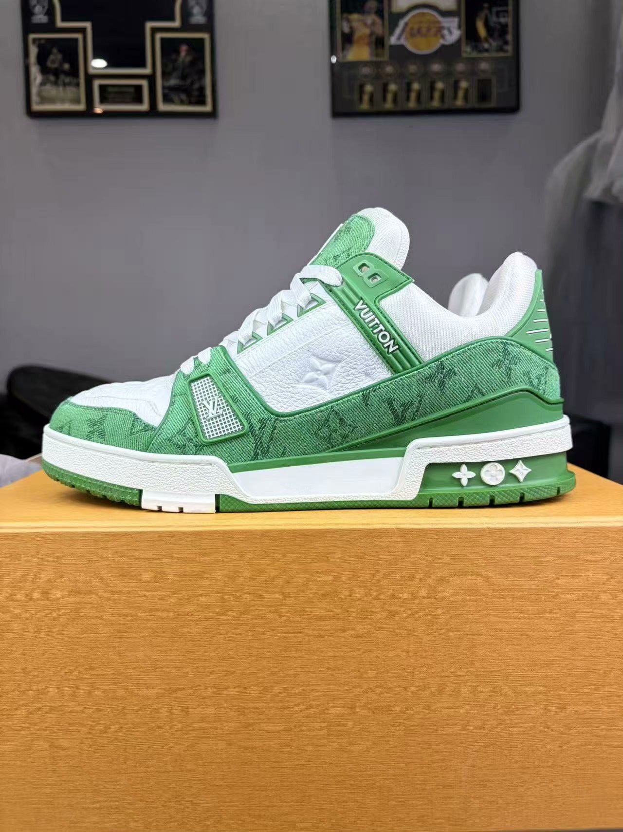 Louis Vuitton Louis Vuitton Training Denim Green Lowtop Sneakers 40 Men Size US 7.5 / EU 40-41 - 7 Thumbnail
