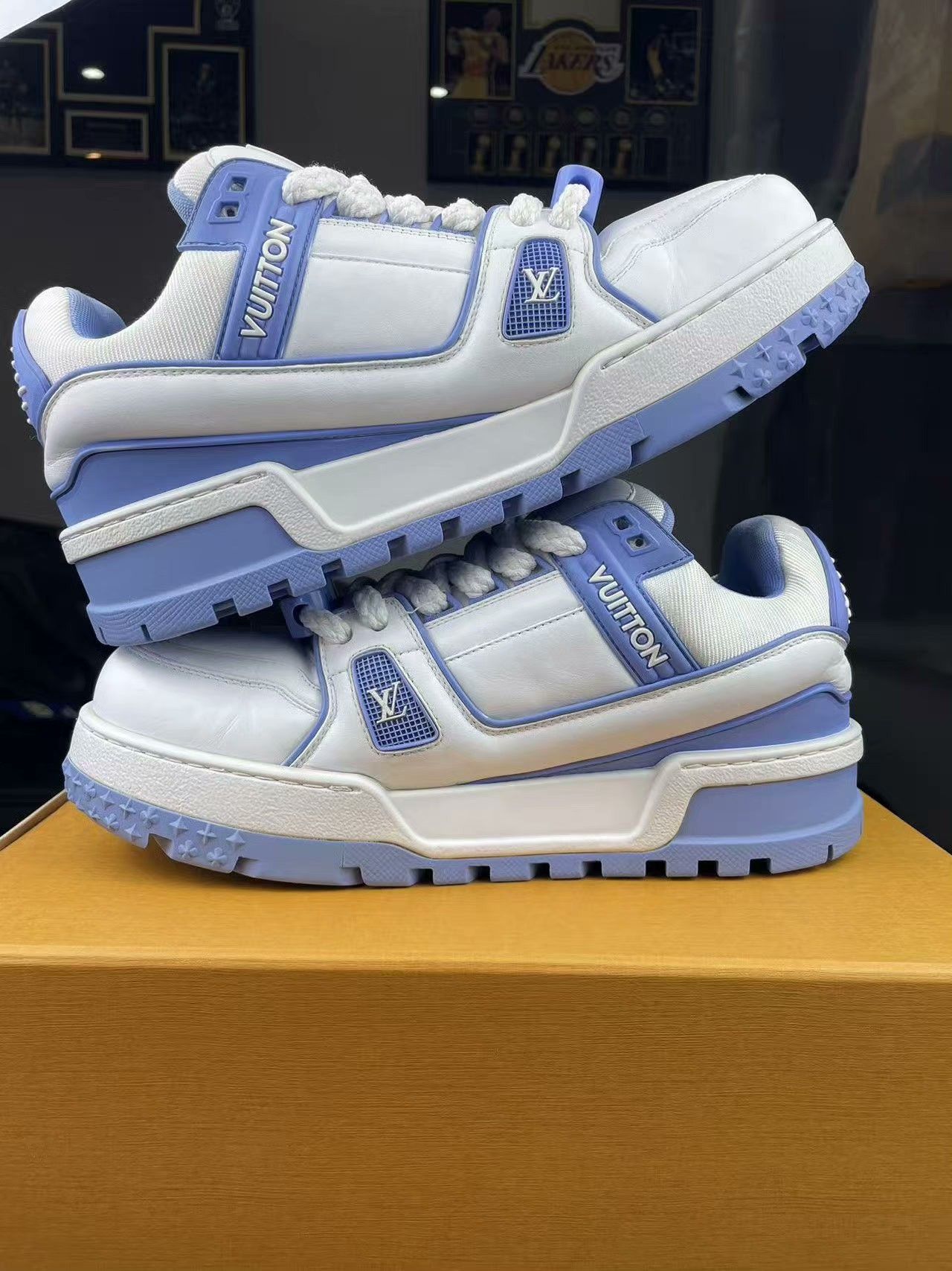 Louis Vuitton Louis Vuitton Training Blue Lowtop Sneakers 41 Men Size US 8.5 / EU 41-42 - 5 Thumbnail