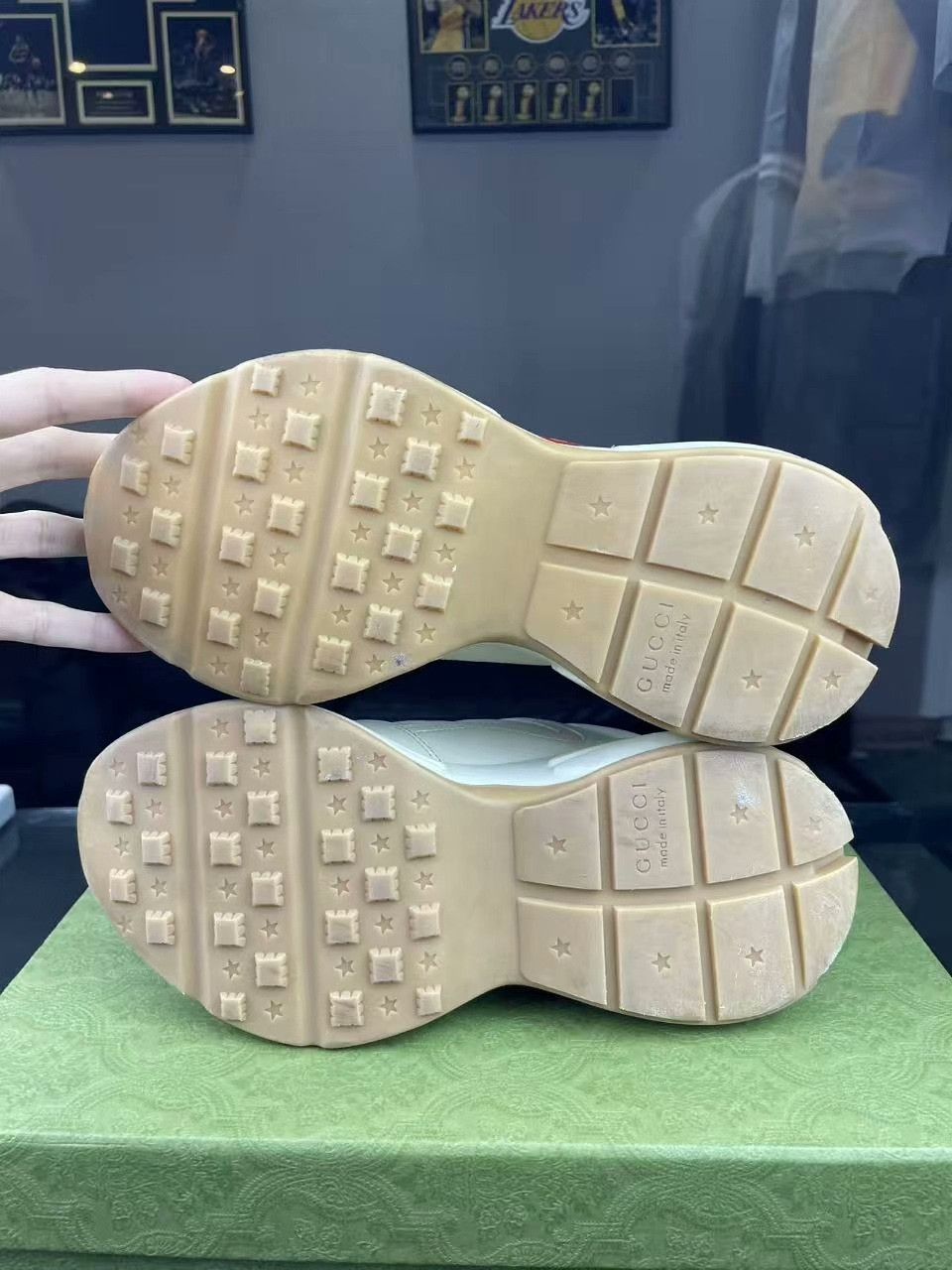 Gucci Gucci Collab Limited Beige Lowtop Sneakers 40 Men Size US 7.5 / EU 40-41 - 4 Thumbnail