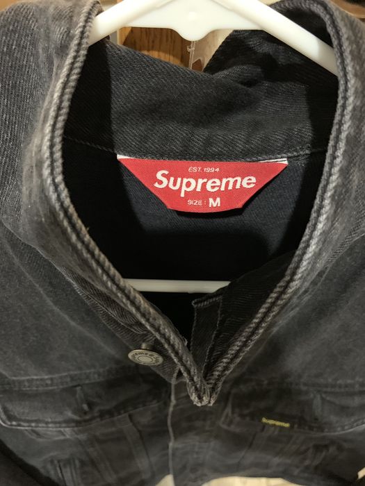 Supreme New York Painted Trucker Jacket Black