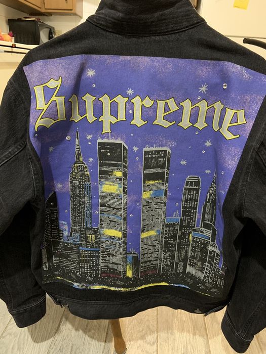Supreme Supreme New York Painted Trucker Jacket Black Size M | Grailed