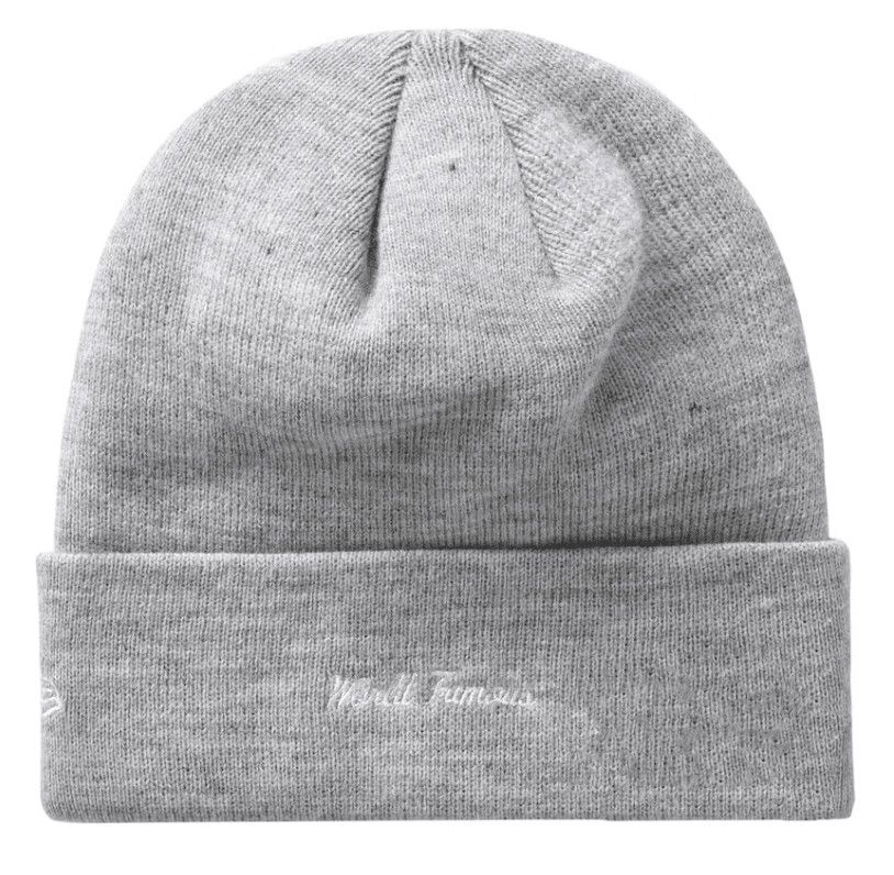 Supreme New Era Box Logo Beanie (FW19) Heather Grey Size ONE SIZE - 2 Thumbnail
