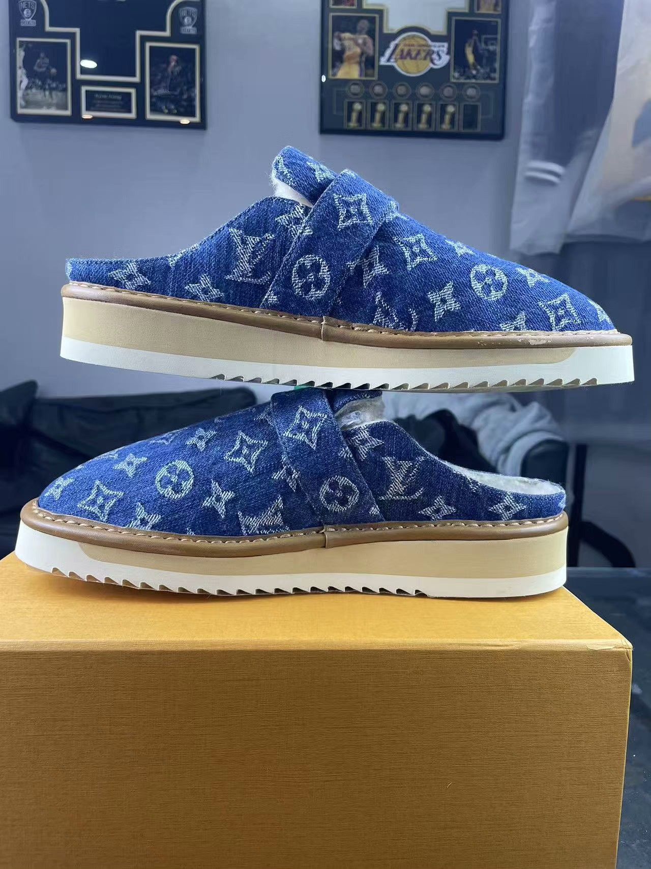 Louis Vuitton Louis Vuitton Denim Blue Sandals 40 Men Size US 7.5 / EU 40-41 - 5 Thumbnail
