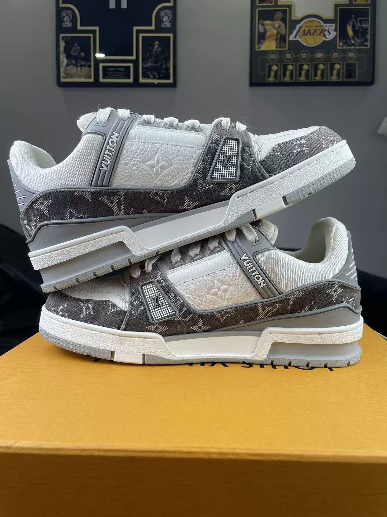 Louis Vuitton Louis Vuitton Training Denim Gray Lowtop Sneakers 41 Men Size US 8.5 / EU 41-42 - 5 Thumbnail