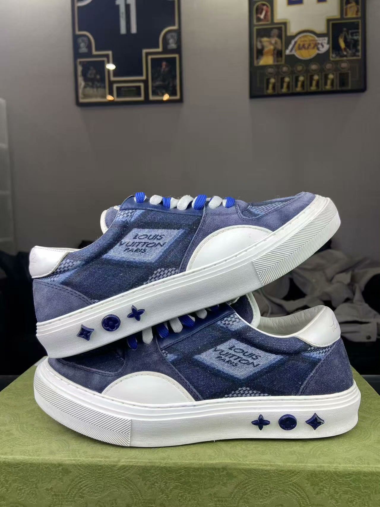 Louis Vuitton Louis Vuitton Denim Blue Lowtop Sneakers 39 Men Size US 6.5 / EU 39-40 - 6 Thumbnail