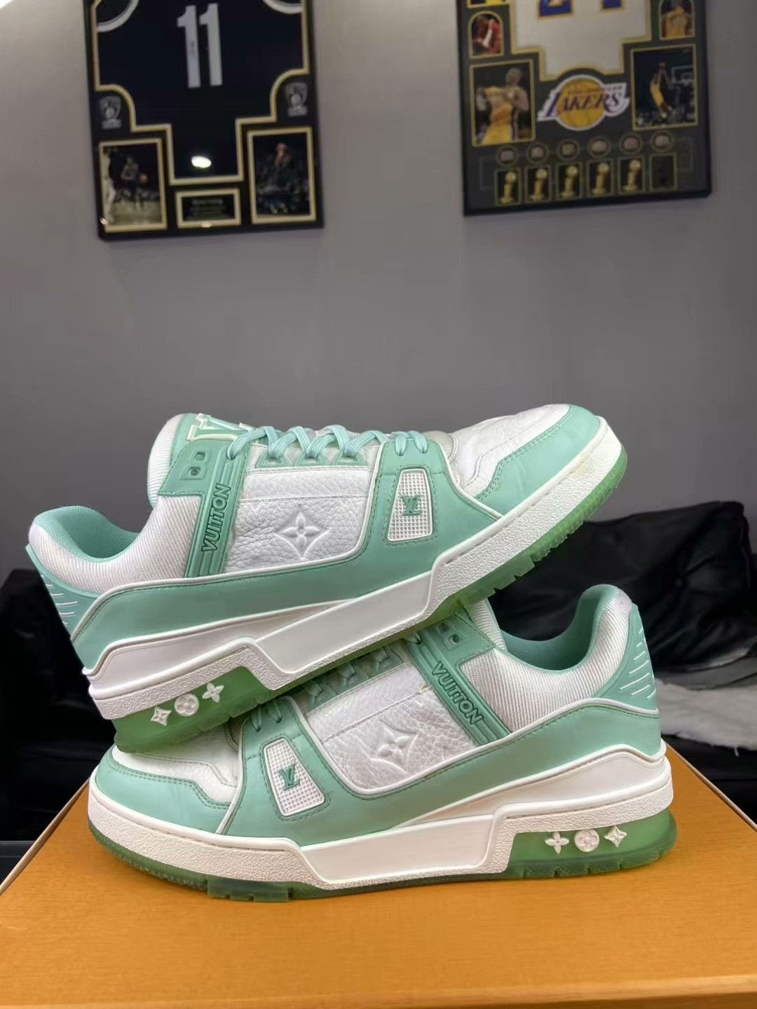 Louis Vuitton Louis Vuitton Training Green Lowtop Sneakers 41 Men Size US 8.5 / EU 41-42 - 7 Thumbnail