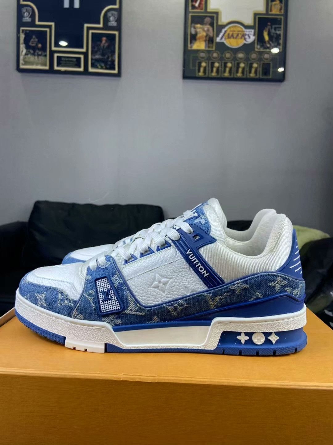 Louis Vuitton Louis Vuitton Training Denim Blue Lowtop Sneakers 42 Men Size US 9 / EU 42 - 3 Thumbnail