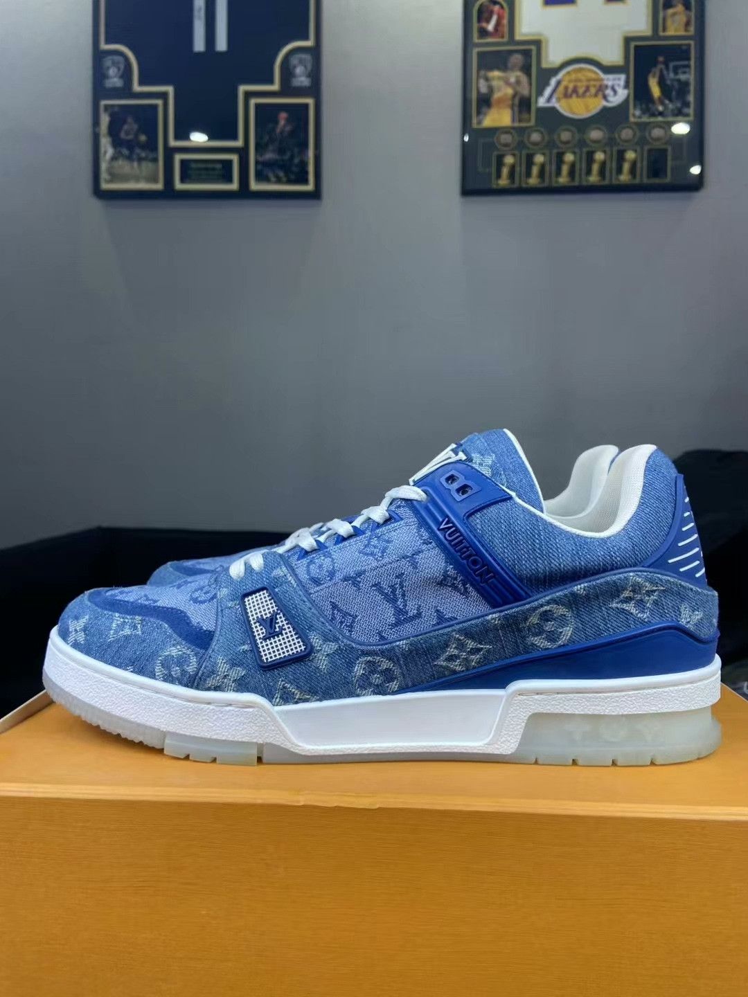 Louis Vuitton Louis Vuitton Training Denim Blue Lowtop Sneakers 43.5 Men Size US 10.5 / EU 43-44 - 3 Thumbnail