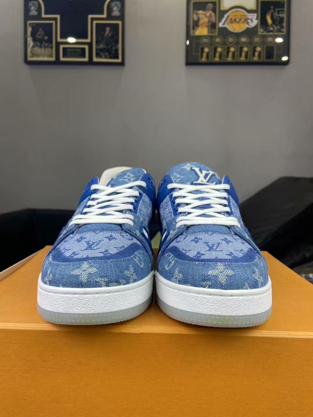 Louis Vuitton Louis Vuitton Training Denim Blue Lowtop Sneakers 43.5 Men Size US 10.5 / EU 43-44 - 2 Thumbnail