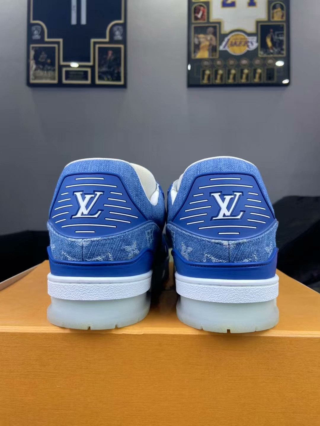 Louis Vuitton Louis Vuitton Training Denim Blue Lowtop Sneakers 43.5 Men Size US 10.5 / EU 43-44 - 4 Thumbnail