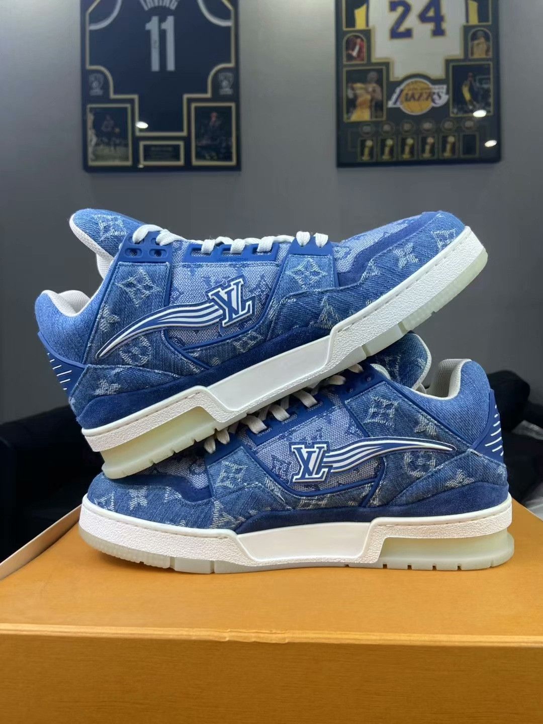 Louis Vuitton Louis Vuitton Training Denim Blue Lowtop Sneakers 40 Men Size US 7.5 / EU 40-41 - 6 Thumbnail