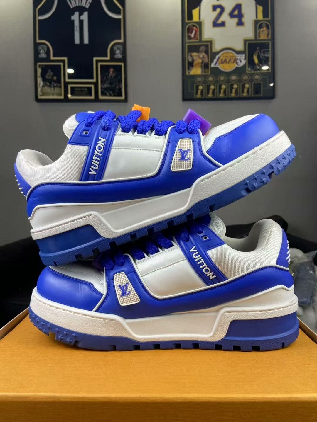 Louis Vuitton Louis Vuitton Training Blue Lowtop Sneakers 42 Men Size US 9 / EU 42 - 5 Thumbnail