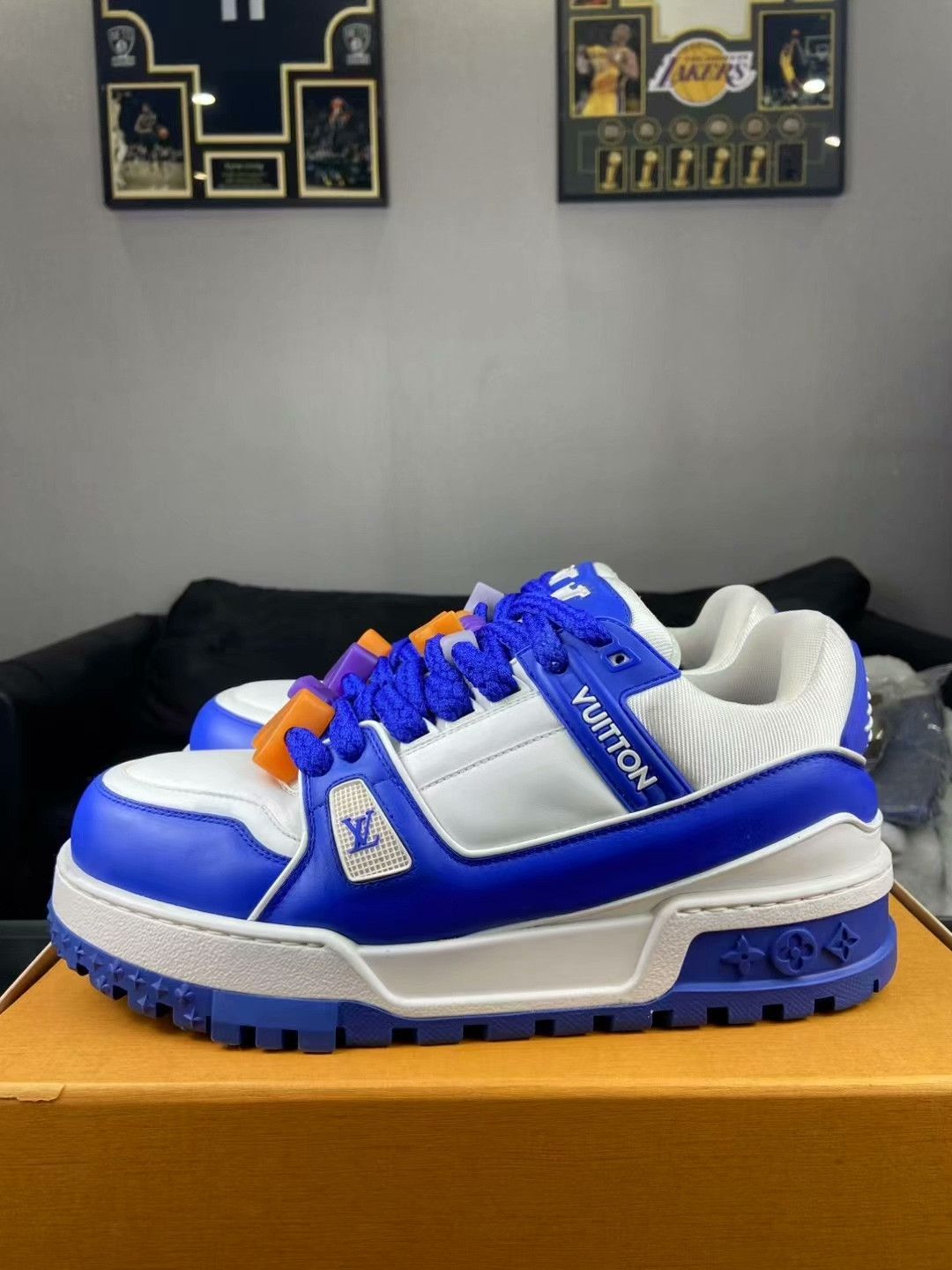 Louis Vuitton Louis Vuitton Training Blue Lowtop Sneakers 42 Men Size US 9 / EU 42 - 2 Thumbnail