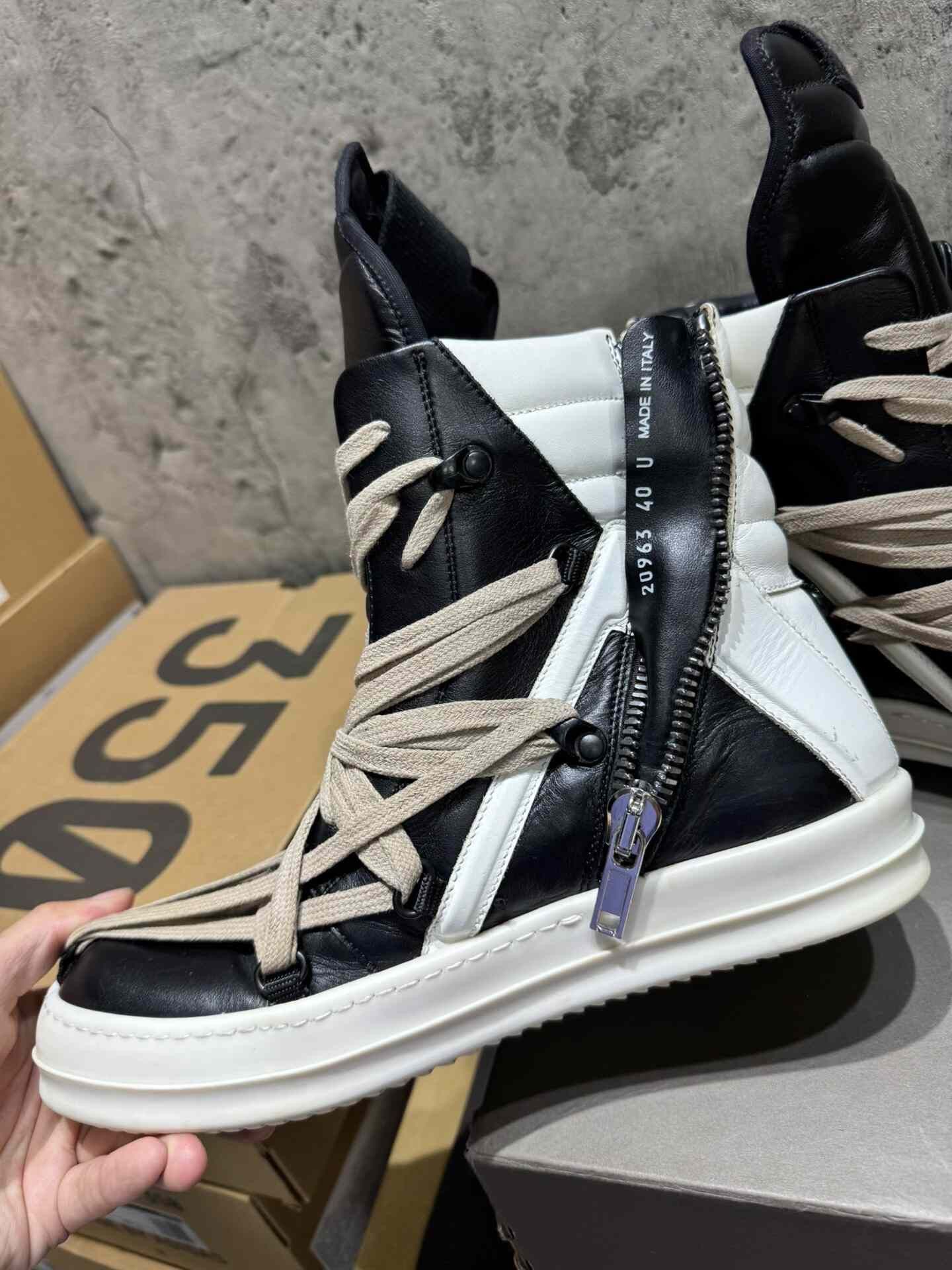 Rick Owens Rick Owens Black Hitop Sneakers S Men Size US 10 / EU 43 - 7 Thumbnail