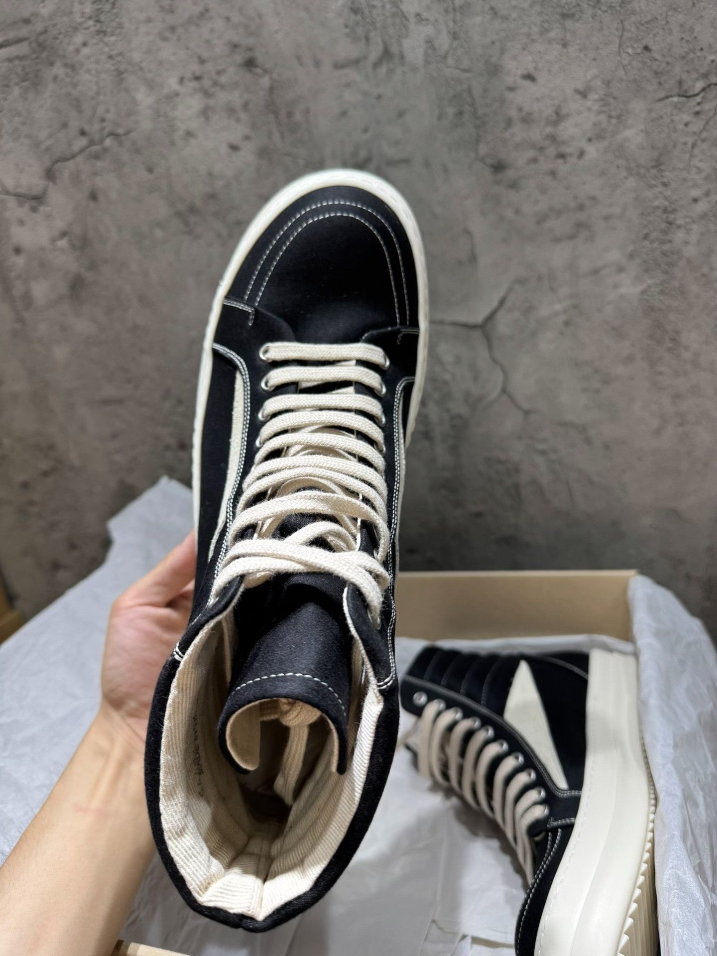 Rick Owens Rick Owens Black Hitop Sneakers 44 Men Size US 10.5 / EU 43-44 - 6 Thumbnail