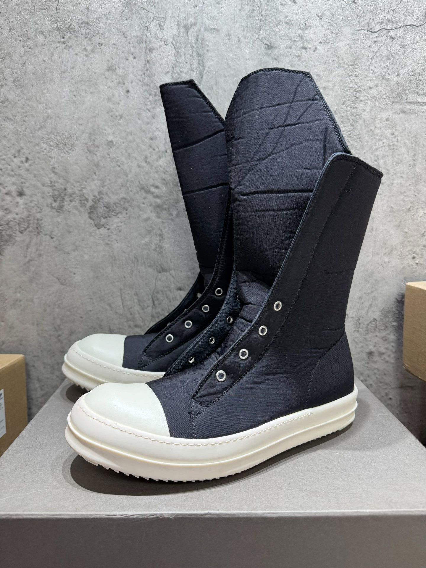 Rick Owens Rick Owens Cotton Black Boots 42 Men Size US 9 / EU 42 - 7 Thumbnail