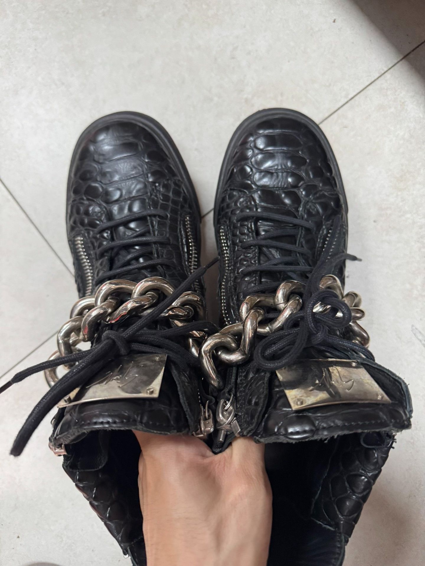 Giuseppe Zanotti Giuseppe Zanotti Gold Hitop Sneakers 41 Men Size US 8.5 / EU 41-42 - 4 Thumbnail