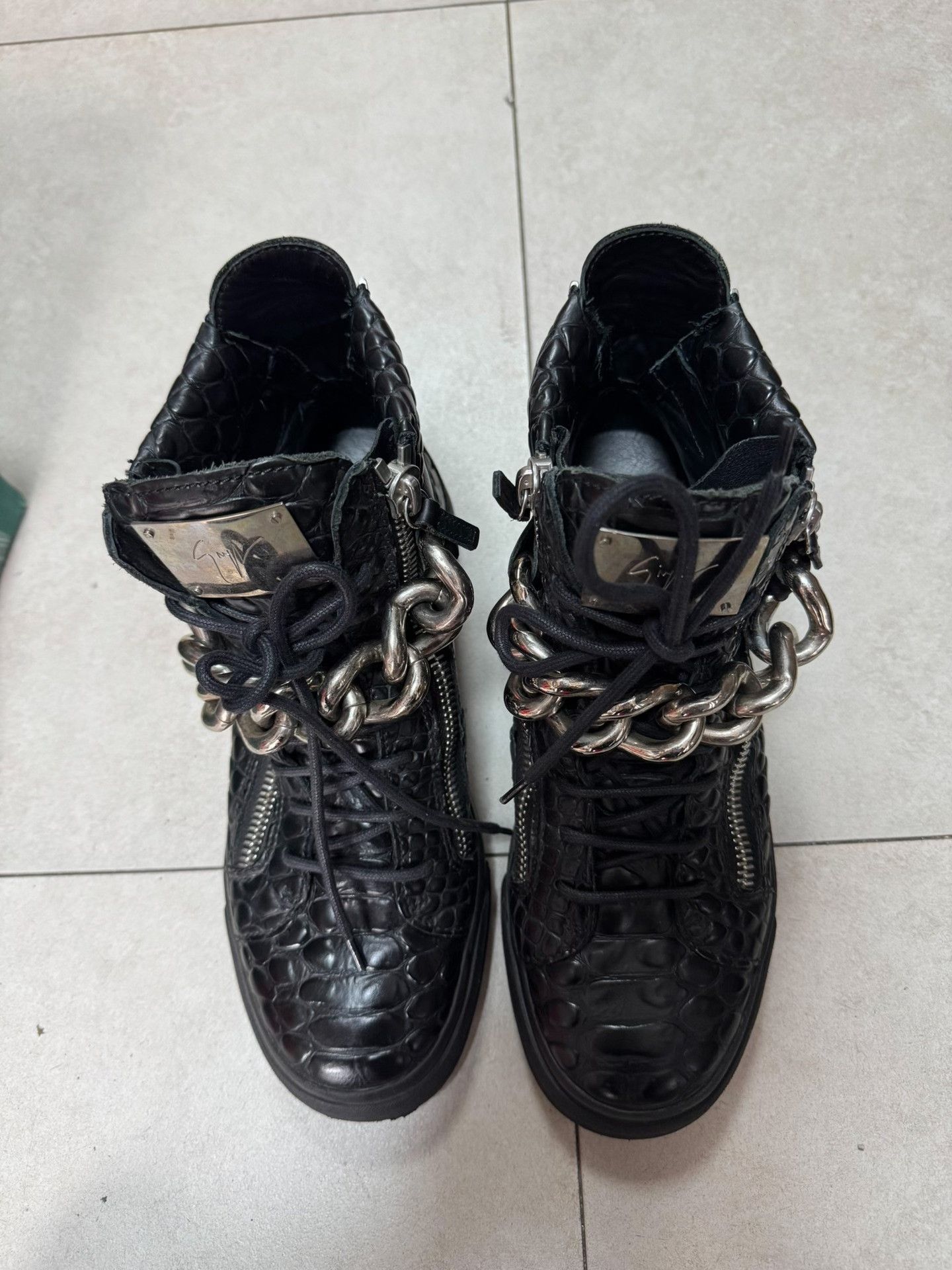 Giuseppe Zanotti Giuseppe Zanotti Gold Hitop Sneakers 41 Men Size US 8.5 / EU 41-42 - 2 Thumbnail
