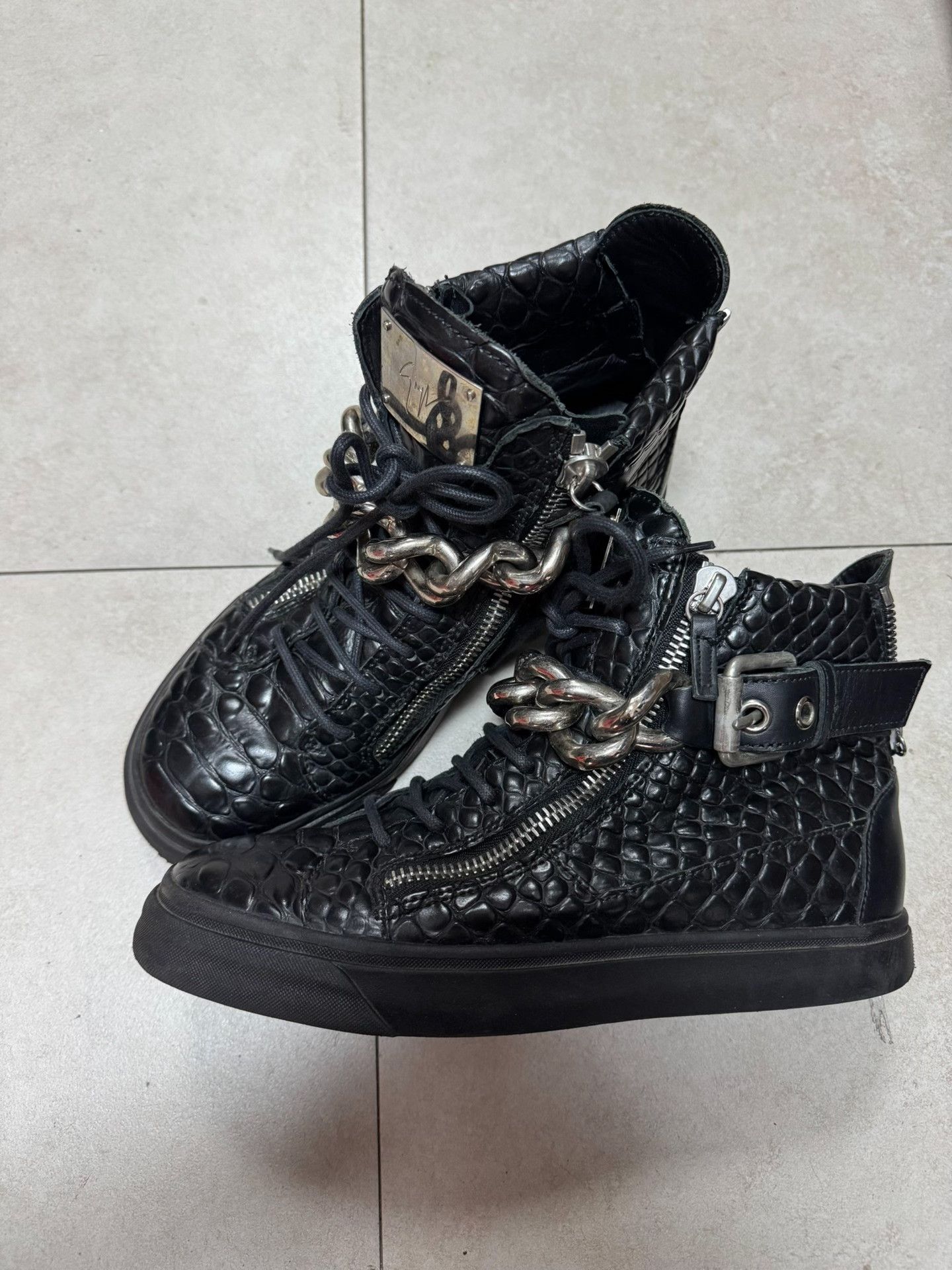 Giuseppe Zanotti Giuseppe Zanotti Gold Hitop Sneakers 41 Men Size US 8.5 / EU 41-42 - 7 Thumbnail