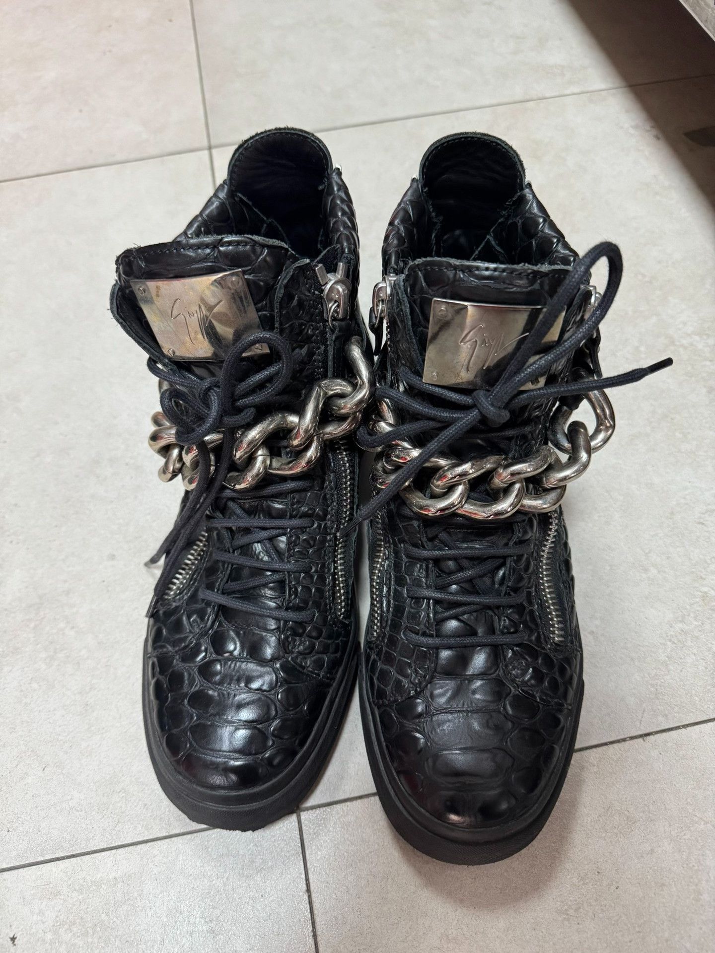 Giuseppe Zanotti Giuseppe Zanotti Gold Hitop Sneakers 41 Men Size US 8.5 / EU 41-42 - 5 Thumbnail