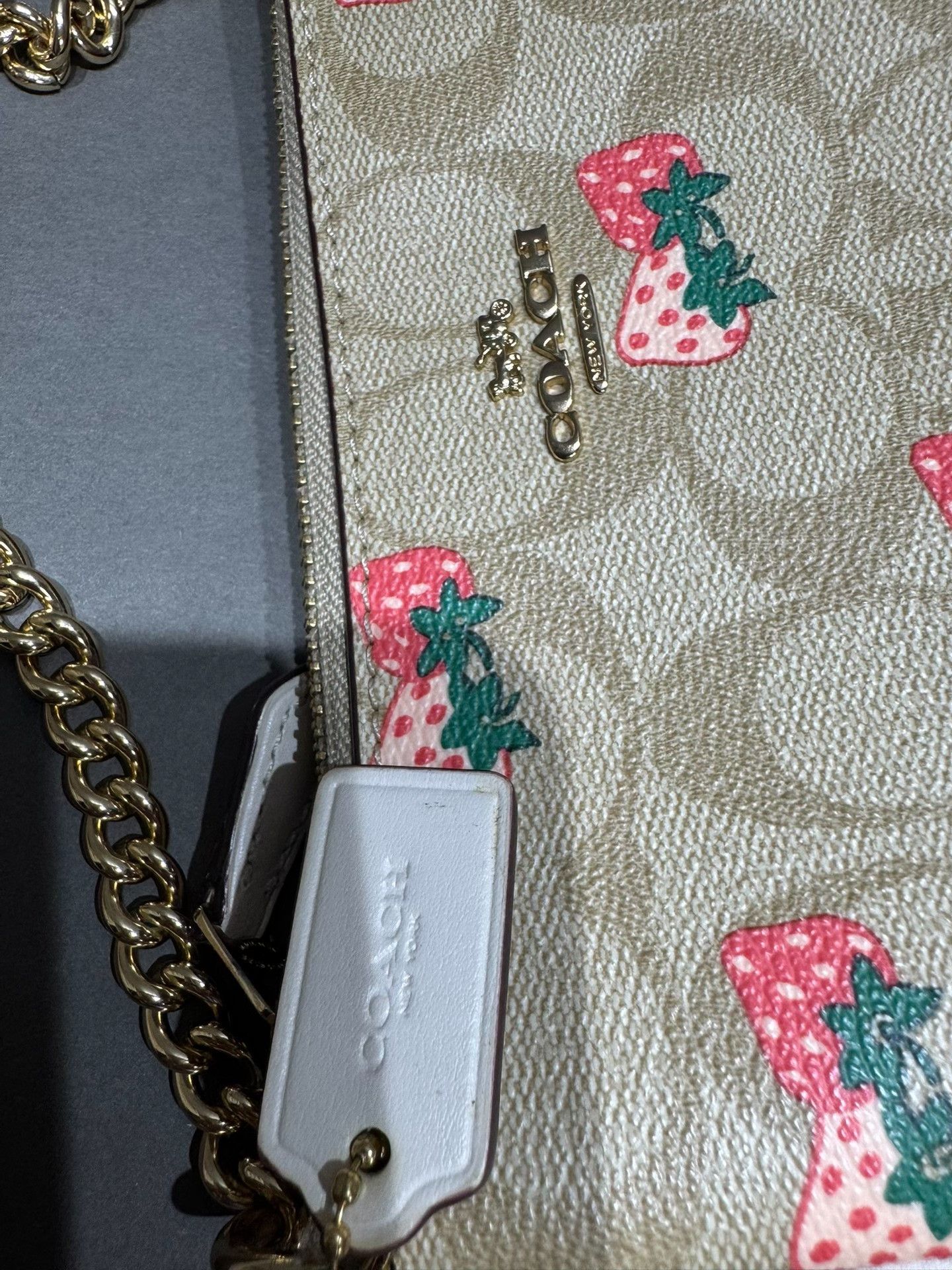 Coach Coach Leather Printed Beige Shoulder Bag 36 Women Size ONE SIZE - 5 Thumbnail