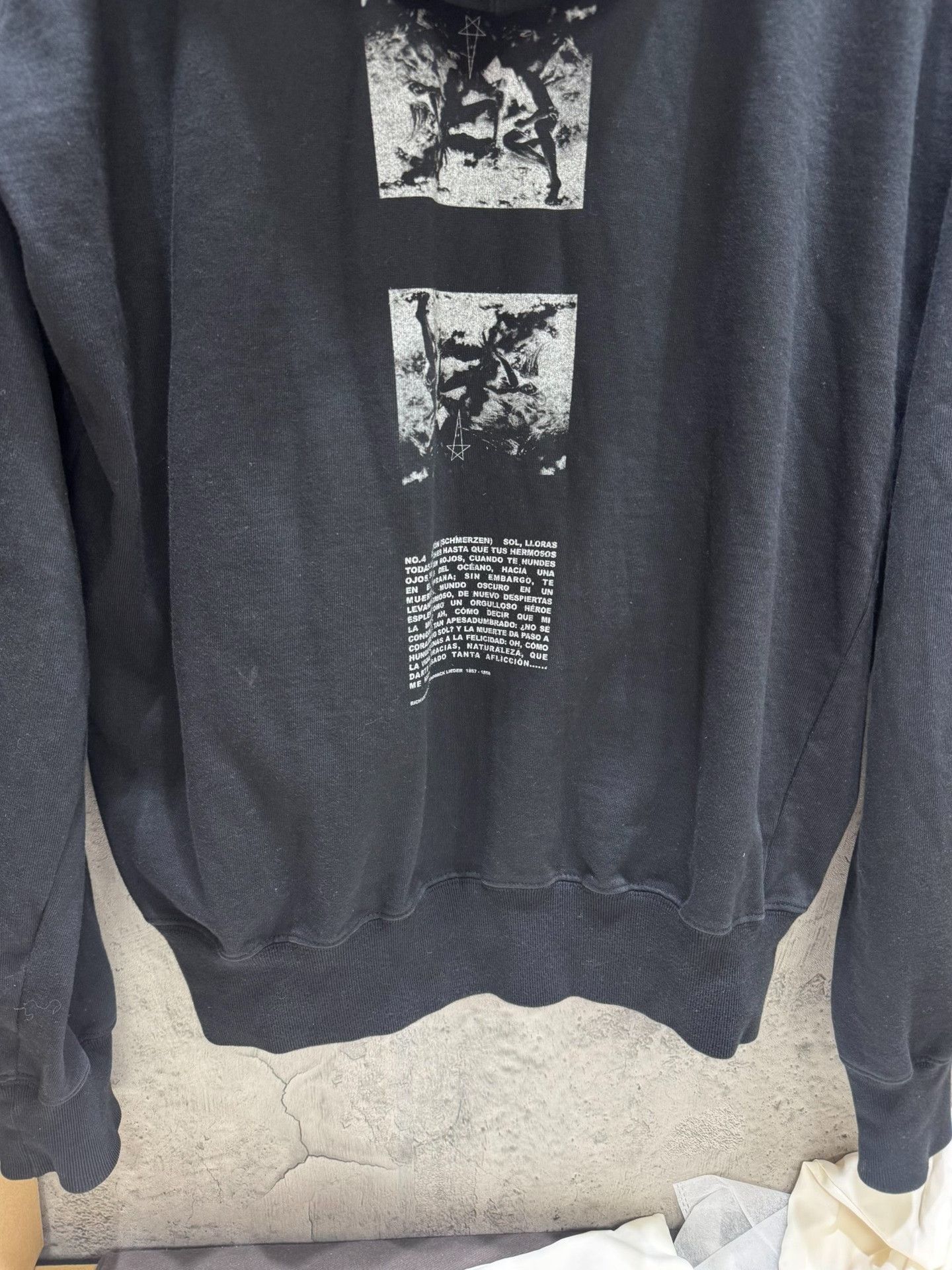 Rick Owens Rick Owens Printed Black Hoodie M Men Size US M / EU 48-50 / 2 - 4 Thumbnail