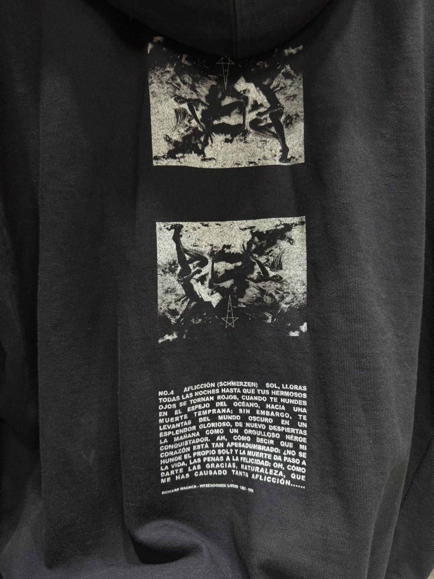 Rick Owens Rick Owens Printed Black Hoodie M Men Size US M / EU 48-50 / 2 - 2 Thumbnail