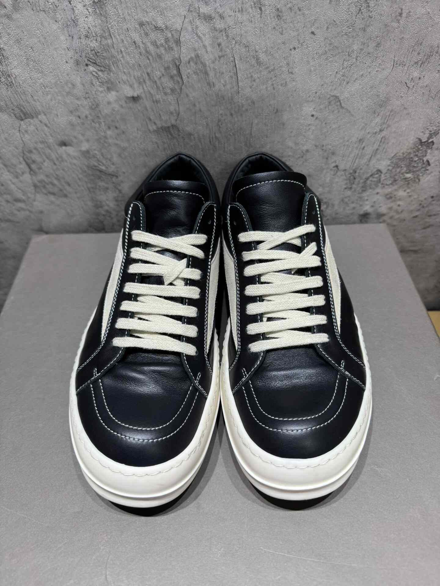Rick Owens Rick Owens Leather Black Lowtop Sneakers 41 Men Size US 8.5 / EU 41-42 - 5 Thumbnail