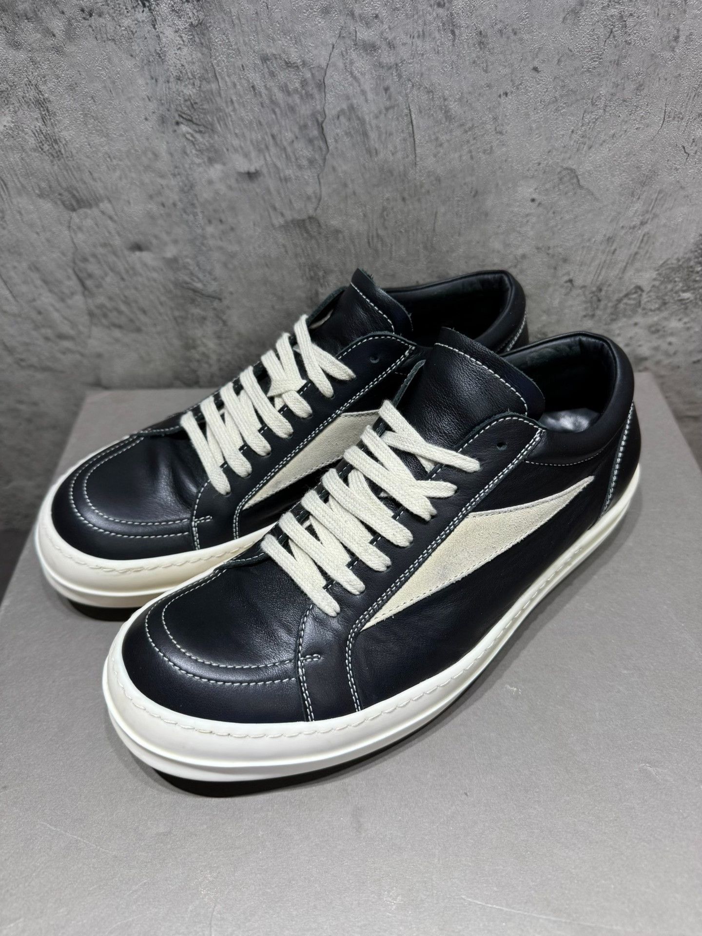 Rick Owens Rick Owens Leather Black Lowtop Sneakers 41 Men Size US 8.5 / EU 41-42 - 4 Thumbnail