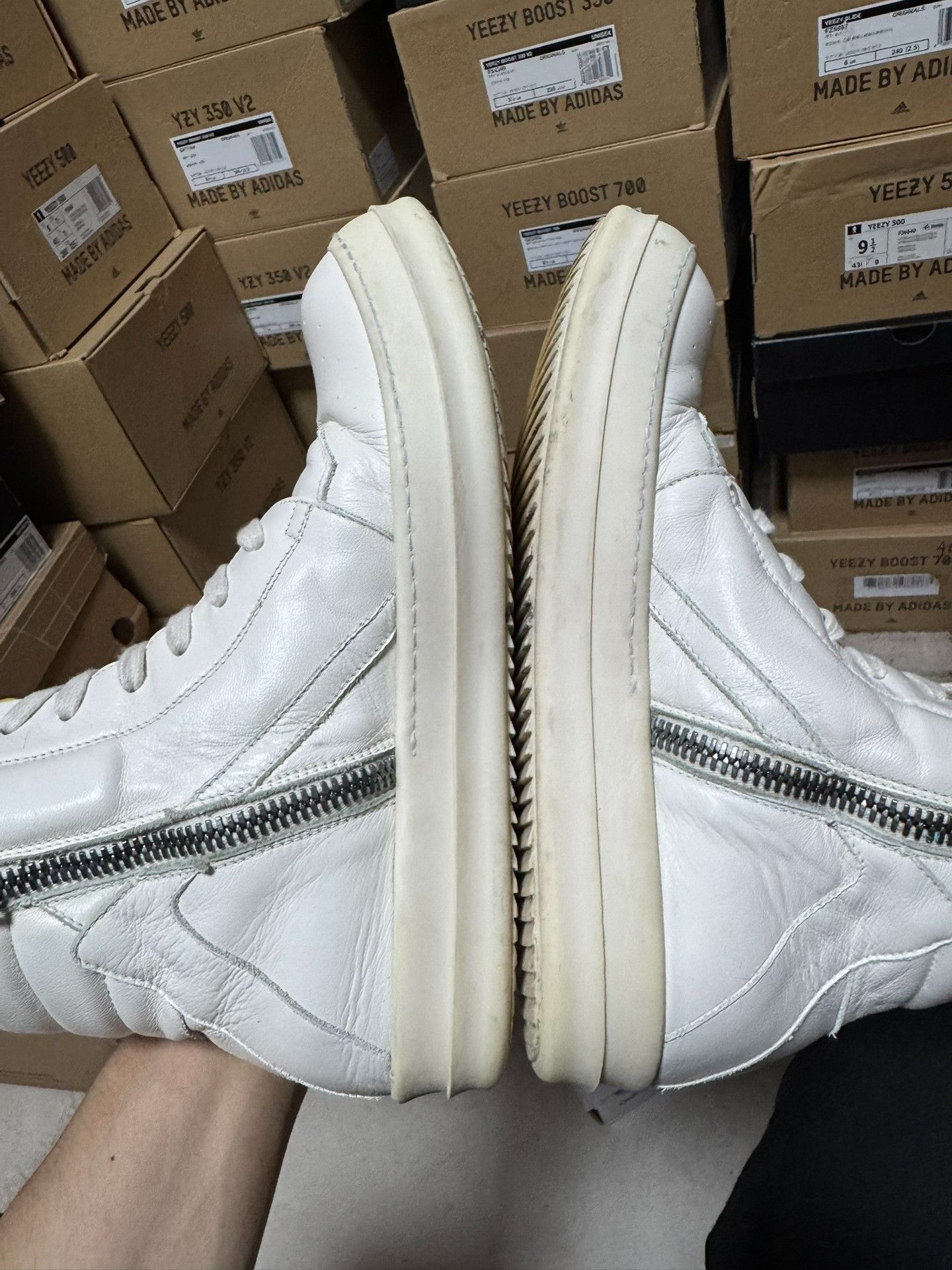 Rick Owens Rick Owens White Hitop Sneakers 41 Men Size US 8.5 / EU 41-42 - 2 Thumbnail