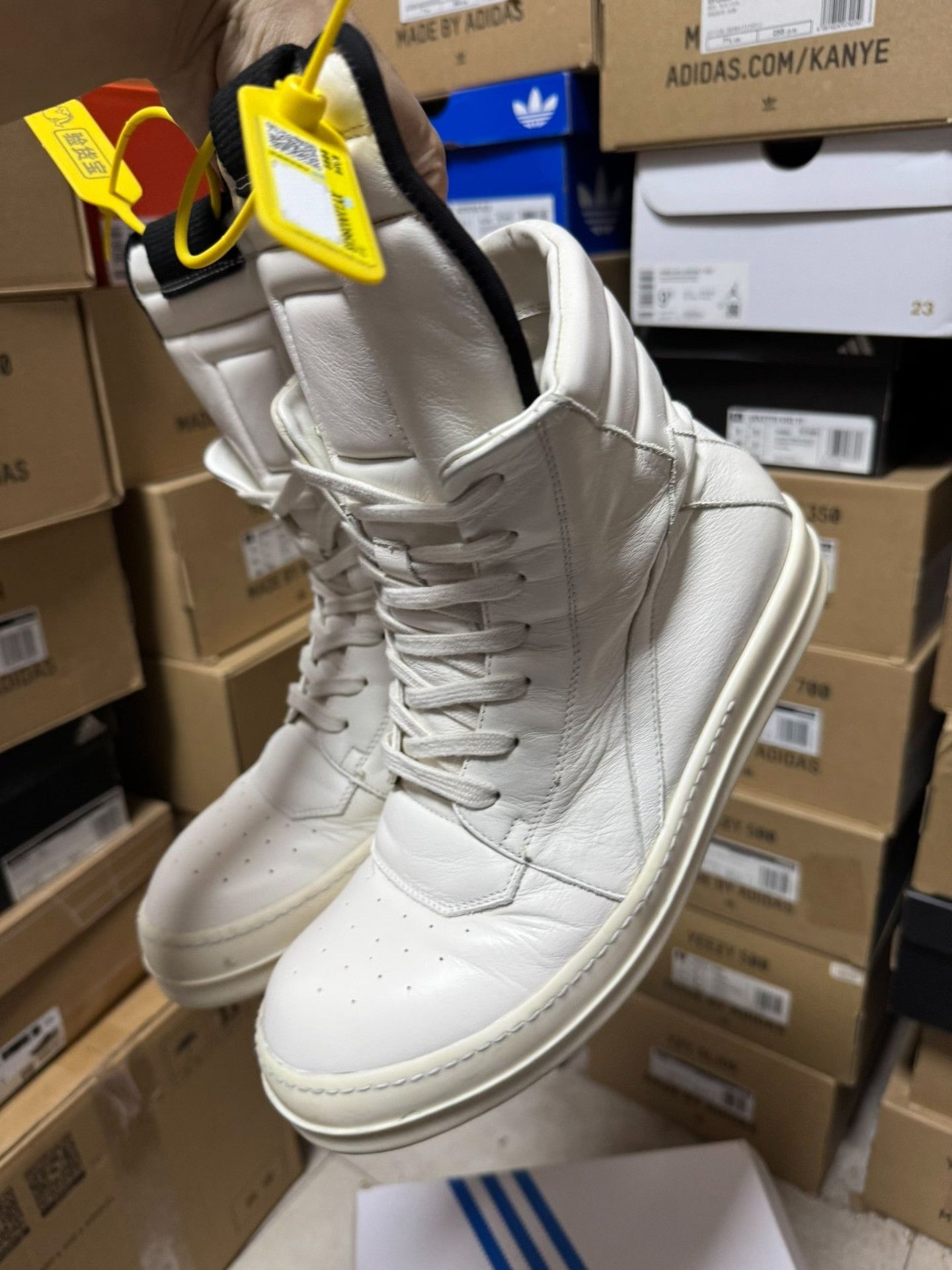 Rick Owens Rick Owens White Hitop Sneakers 41 Men Size US 8.5 / EU 41-42 - 5 Thumbnail