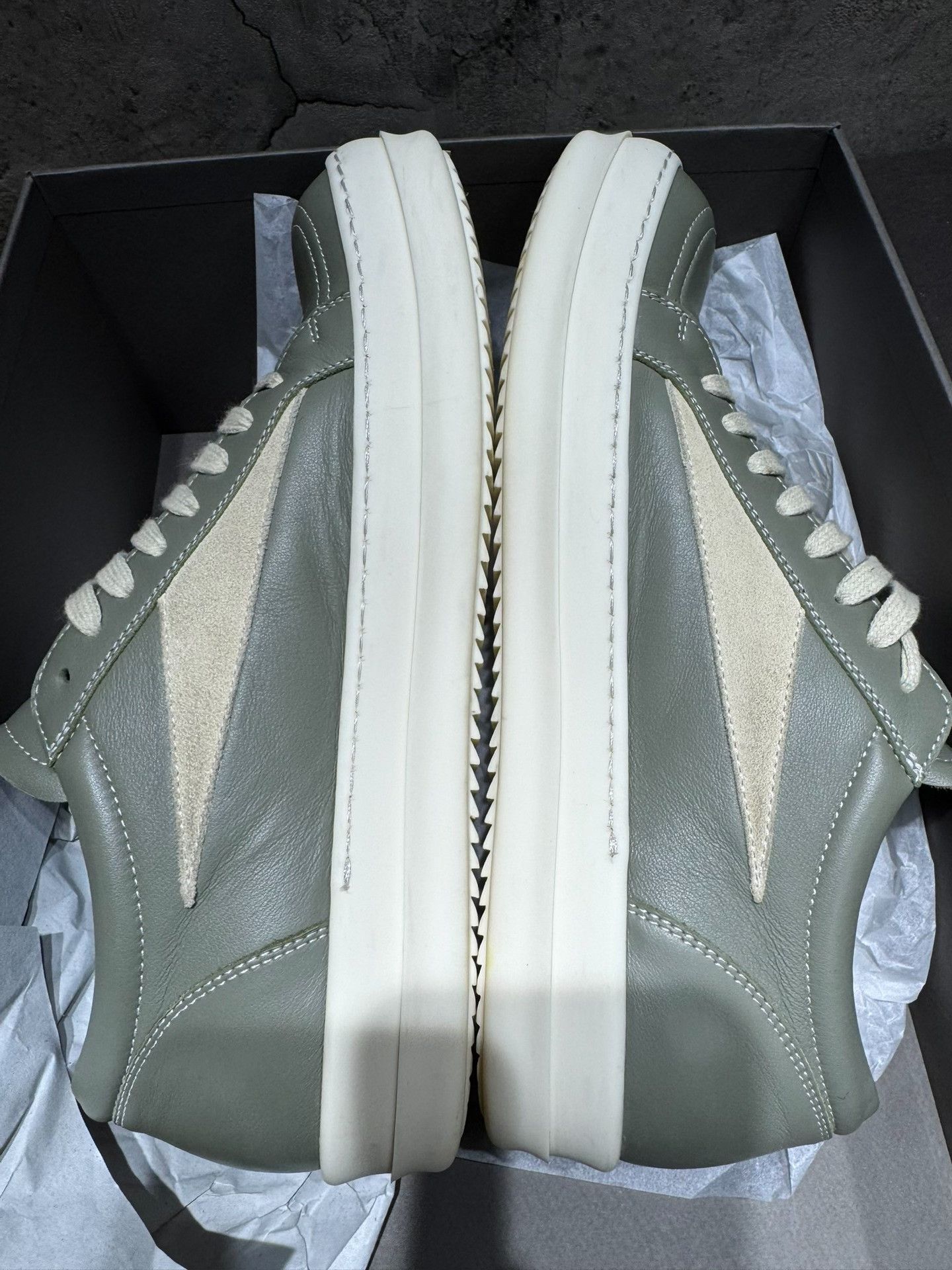 Rick Owens Rick Owens Leather Green Hitop Sneakers 42 Men Size US 9 / EU 42 - 2 Thumbnail