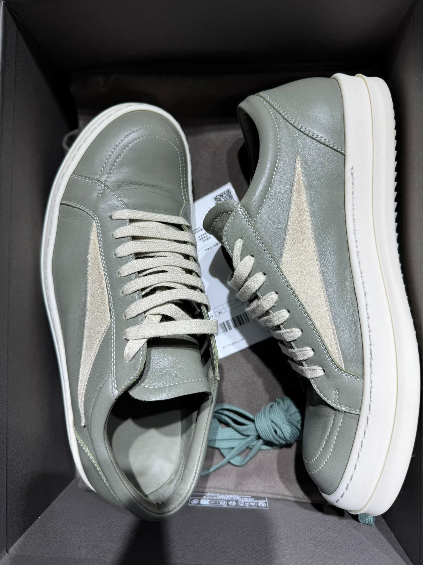 Rick Owens Rick Owens Leather Green Hitop Sneakers 42 Men Size US 9 / EU 42 - 6 Thumbnail