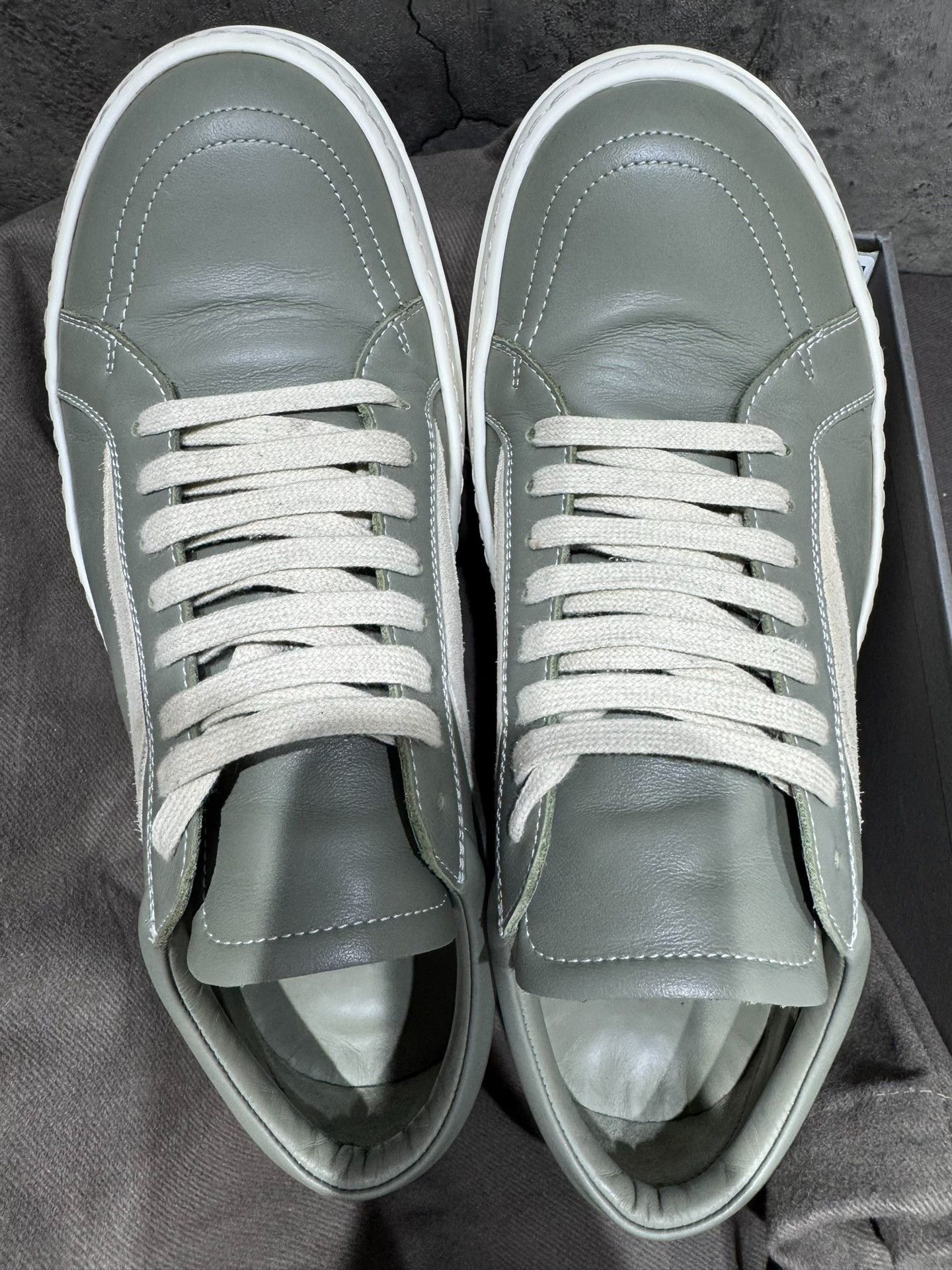Rick Owens Rick Owens Leather Green Hitop Sneakers 42 Men Size US 9 / EU 42 - 7 Thumbnail