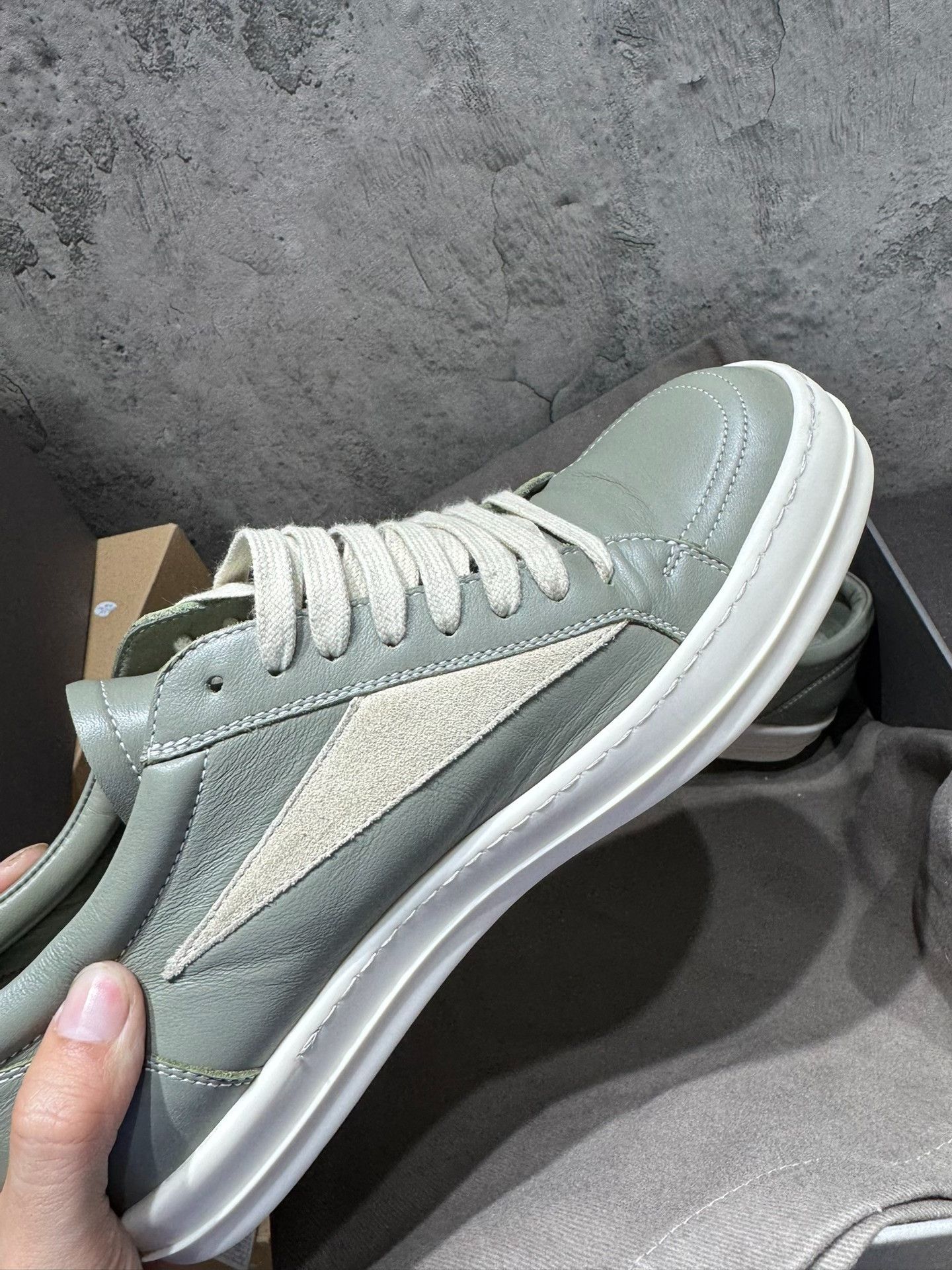 Rick Owens Rick Owens Leather Green Hitop Sneakers 42 Men Size US 9 / EU 42 - 8 Thumbnail