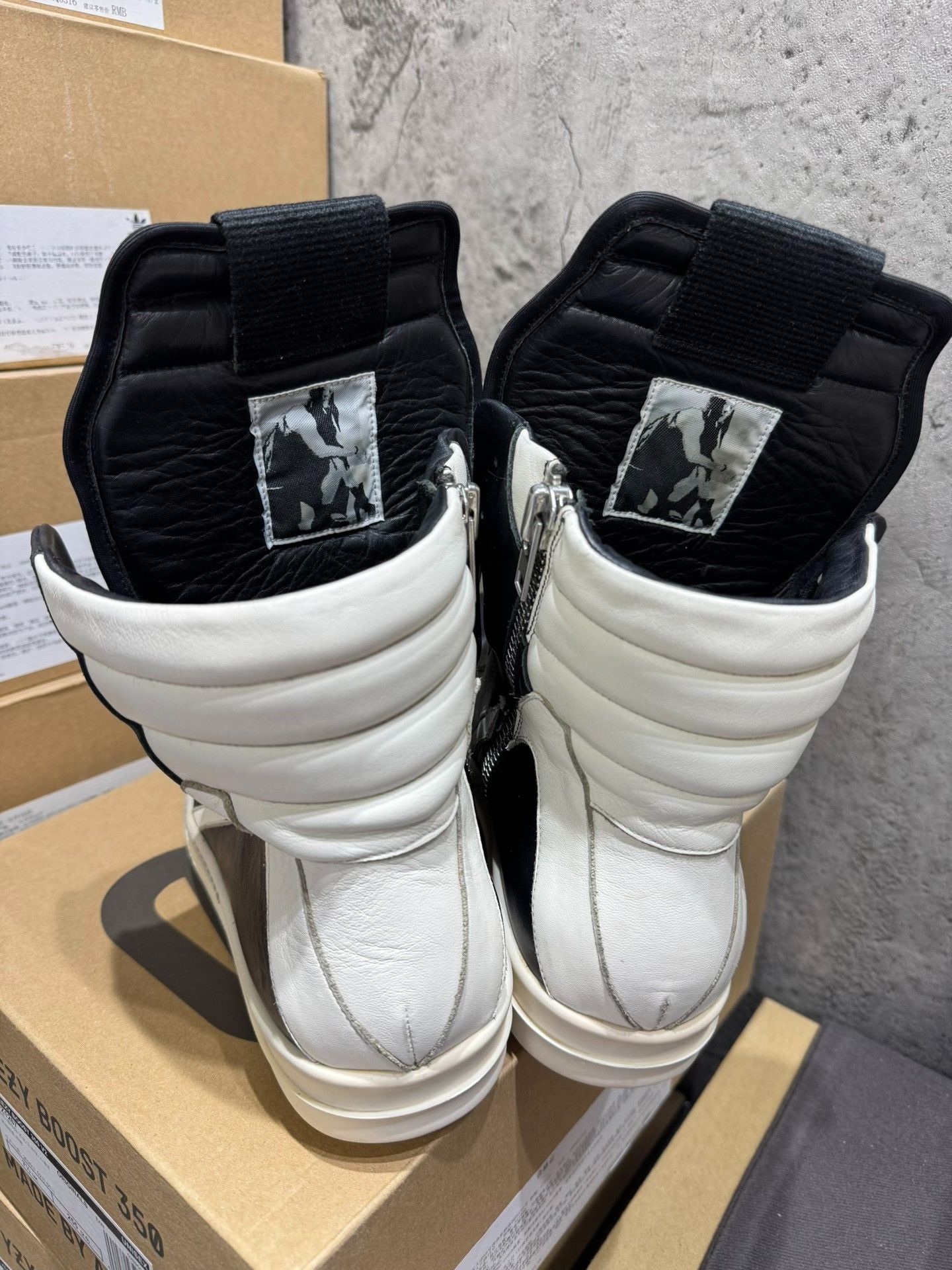 Rick Owens Rick Owens Leather Black Hitop Sneakers 40 Men Size US 7.5 / EU 40-41 - 2 Thumbnail