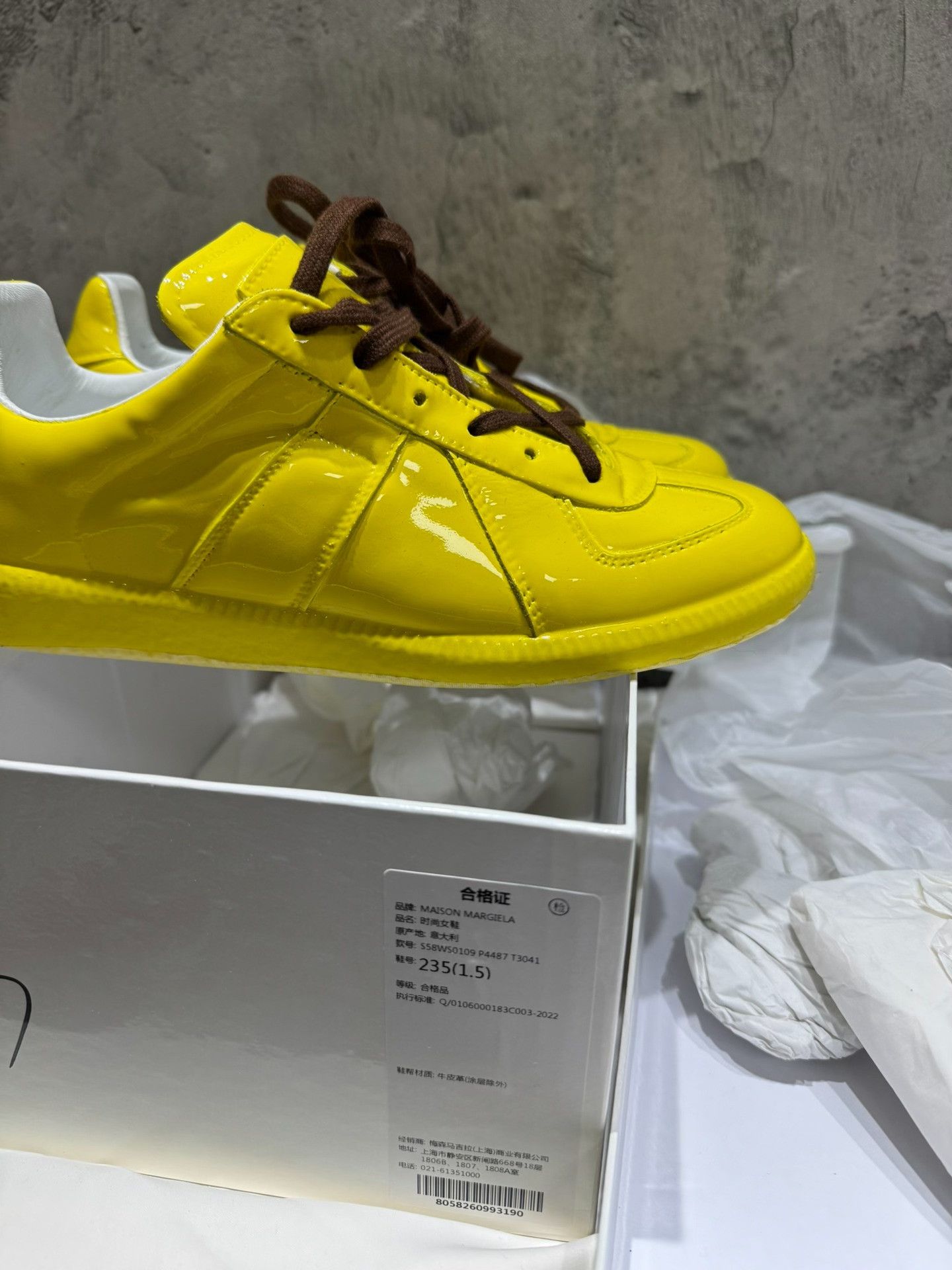 Maison Margiela Maison Margiela Leather Yellow Lowtop Sneakers 37 Women Size US 6.5 / IT 36.5 - 3 Thumbnail
