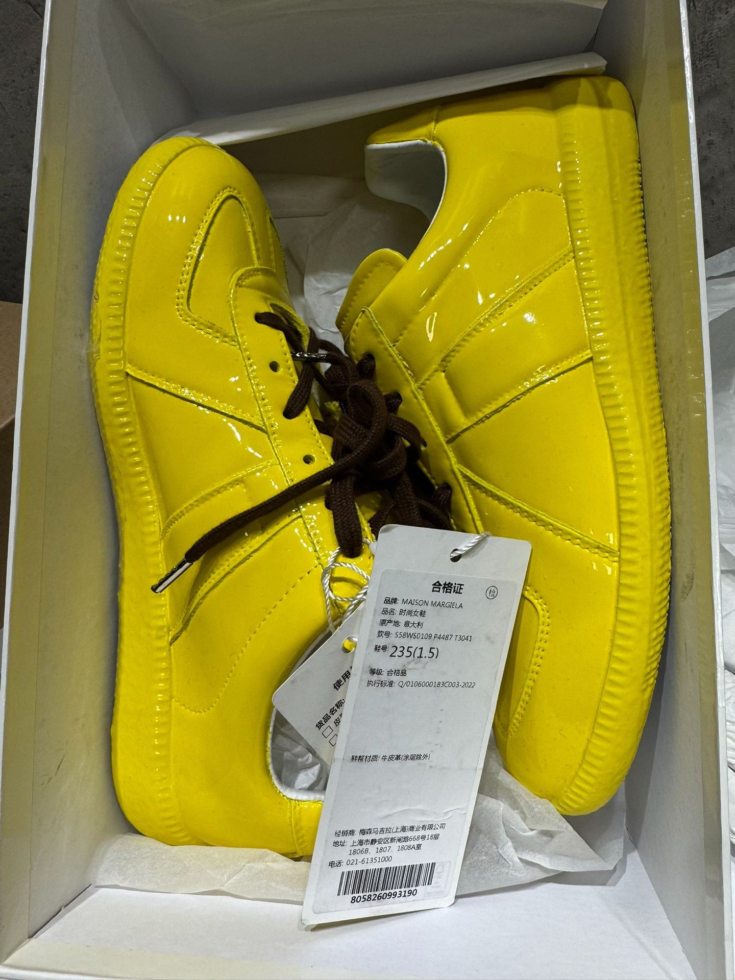 Maison Margiela Maison Margiela Leather Yellow Lowtop Sneakers 37 Women Size US 6.5 / IT 36.5 - 2 Thumbnail