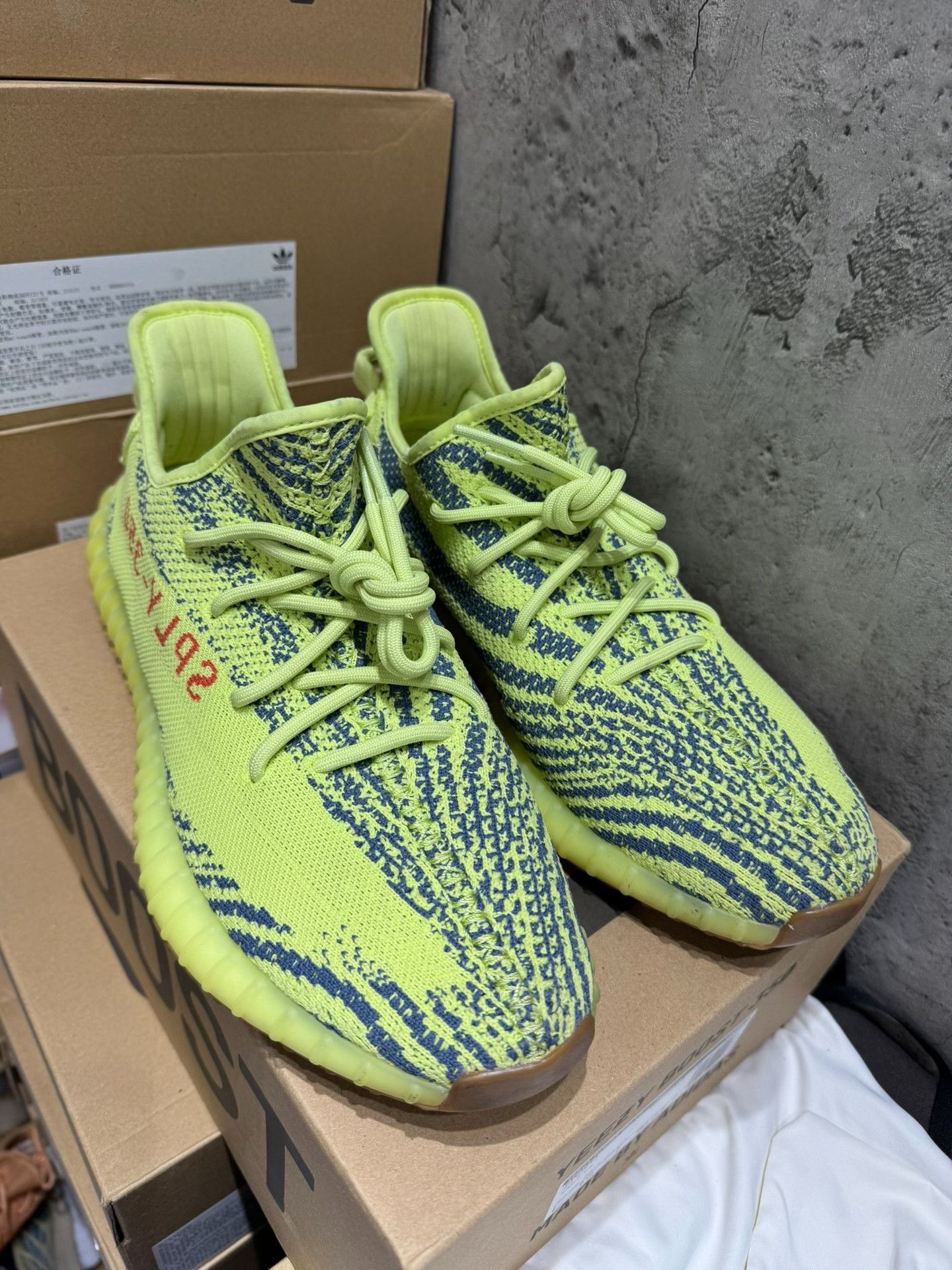 Adidas Adidas YEEZY350 Yellow Lowtop Sneakers 11.5 Men Size US 11.5 / EU 44-45 - 2 Thumbnail