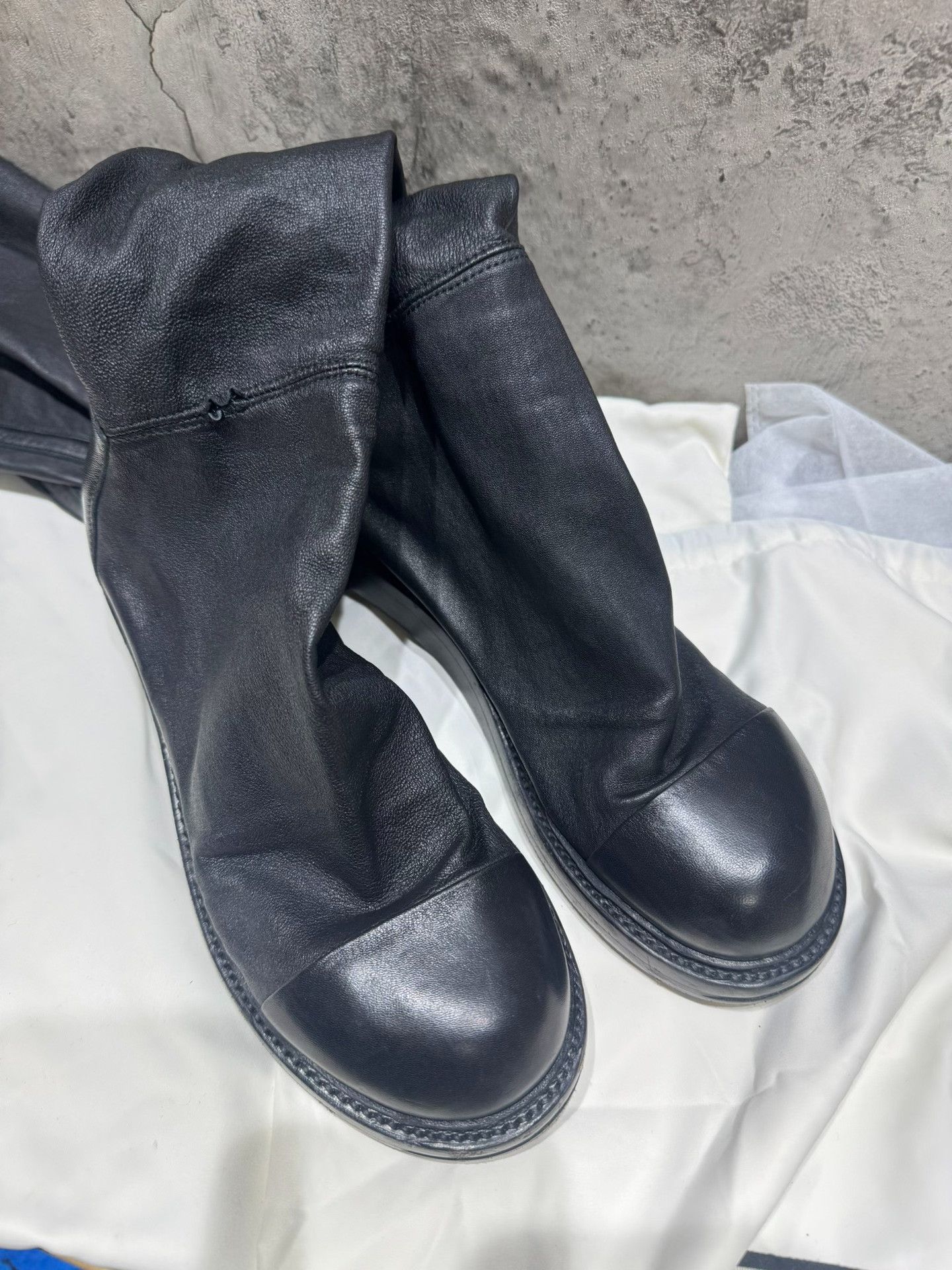 Rick Owens Rick Owens Leather Boots 36 Women Size US 6 / IT 36 - 7 Thumbnail