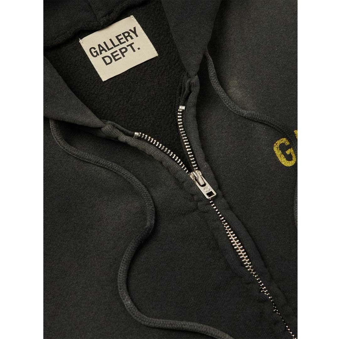 Gallery Dept. Sun Faded Zip Up Hoodie Black Size US M / EU 48-50 / 2 - 3 Thumbnail