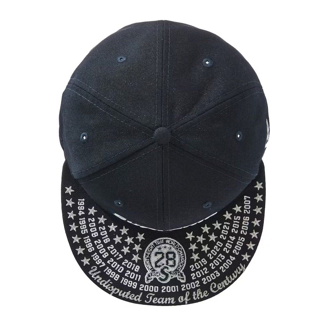 Supreme Undisputed Box Logo New Era Fitted Hat Navy Size ONE SIZE - 2 Thumbnail
