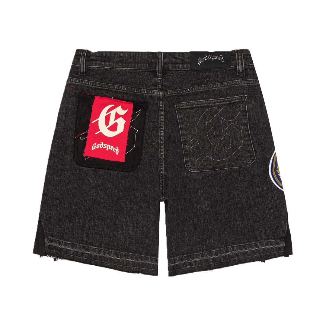 Godspeed Patchwork Denim Shorts V2 Black Size US 38 / EU 54 - 2 Thumbnail