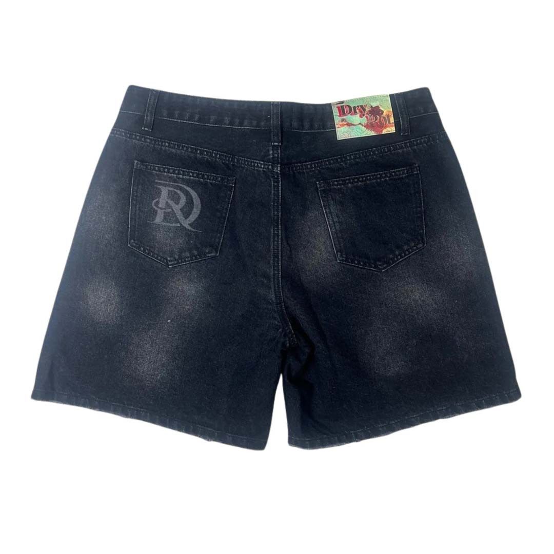 Other Dry Rot Dark Hole Rhinestone Denim Shorts Size US 30 / EU 46 - 2 Thumbnail