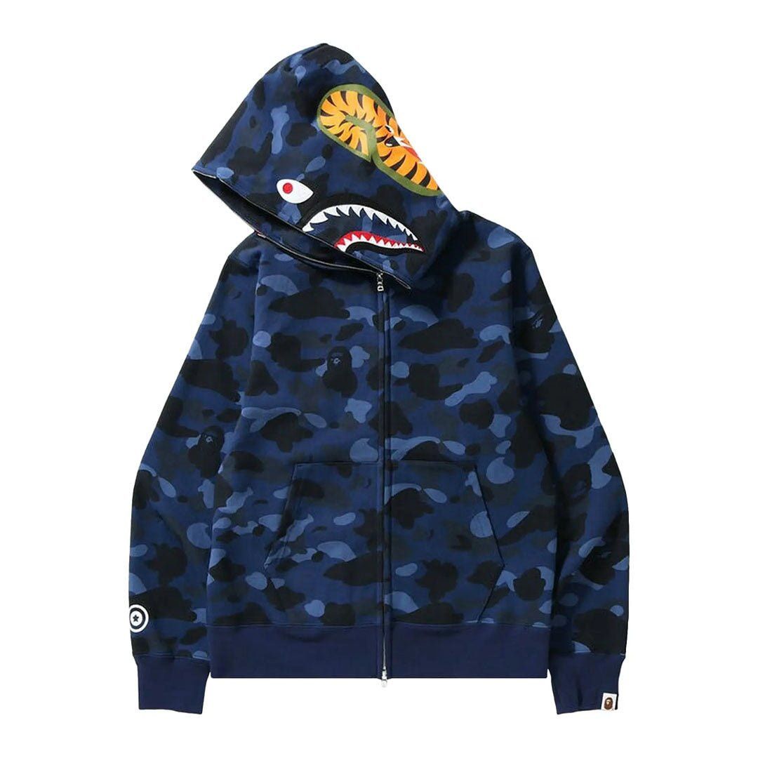 Bape Color Camo Shark Full Zip Hoodie 'Navy' Size US XL / EU 56 / 4 - 2 Thumbnail