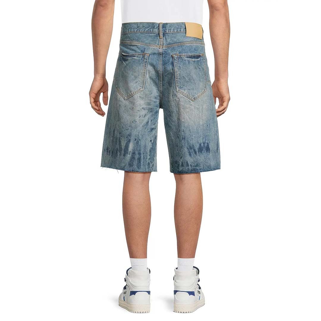 Purple Brand Mixed Paint Blue Jean Shorts Size US 32 / EU 48 - 3 Thumbnail