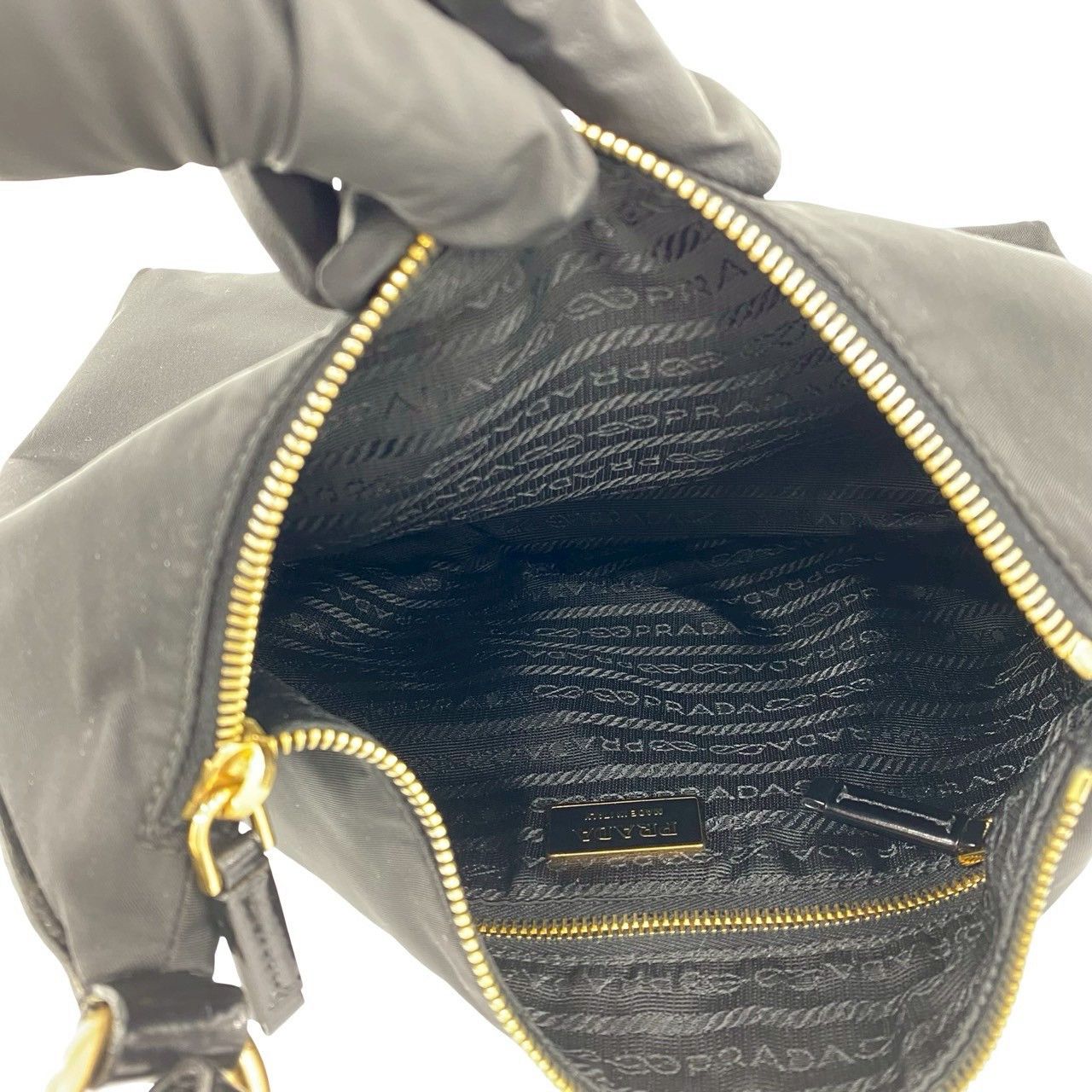 Prada Prada Prada Nylon Patent Leather Shoulder Bag Textile Shoulder Bag DUTY FREE for USA Size ONE SIZE - 10 Thumbnail