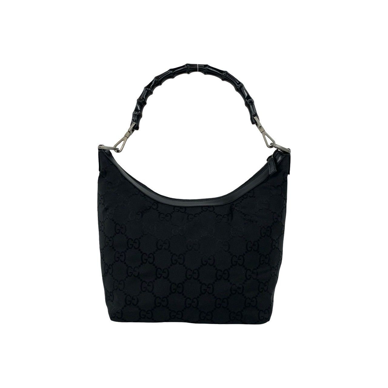 Gucci Gucci Gucci Bamboo Leather Nylon Handbag Leather Handbag DUTY FREE for USA Size ONE SIZE - 4 Thumbnail