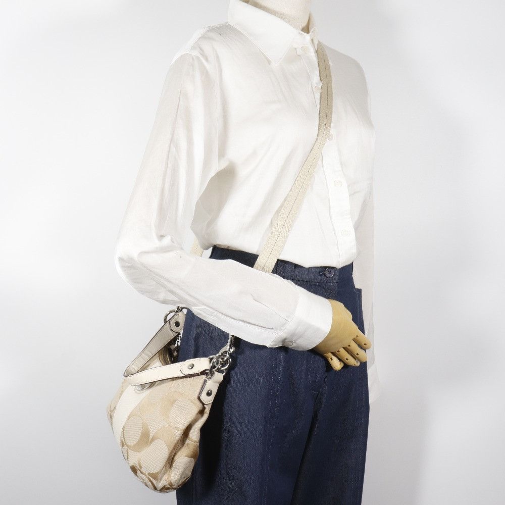 Coach COACH Signature Nylon Canvas 2way Shoulder Bag Textile 