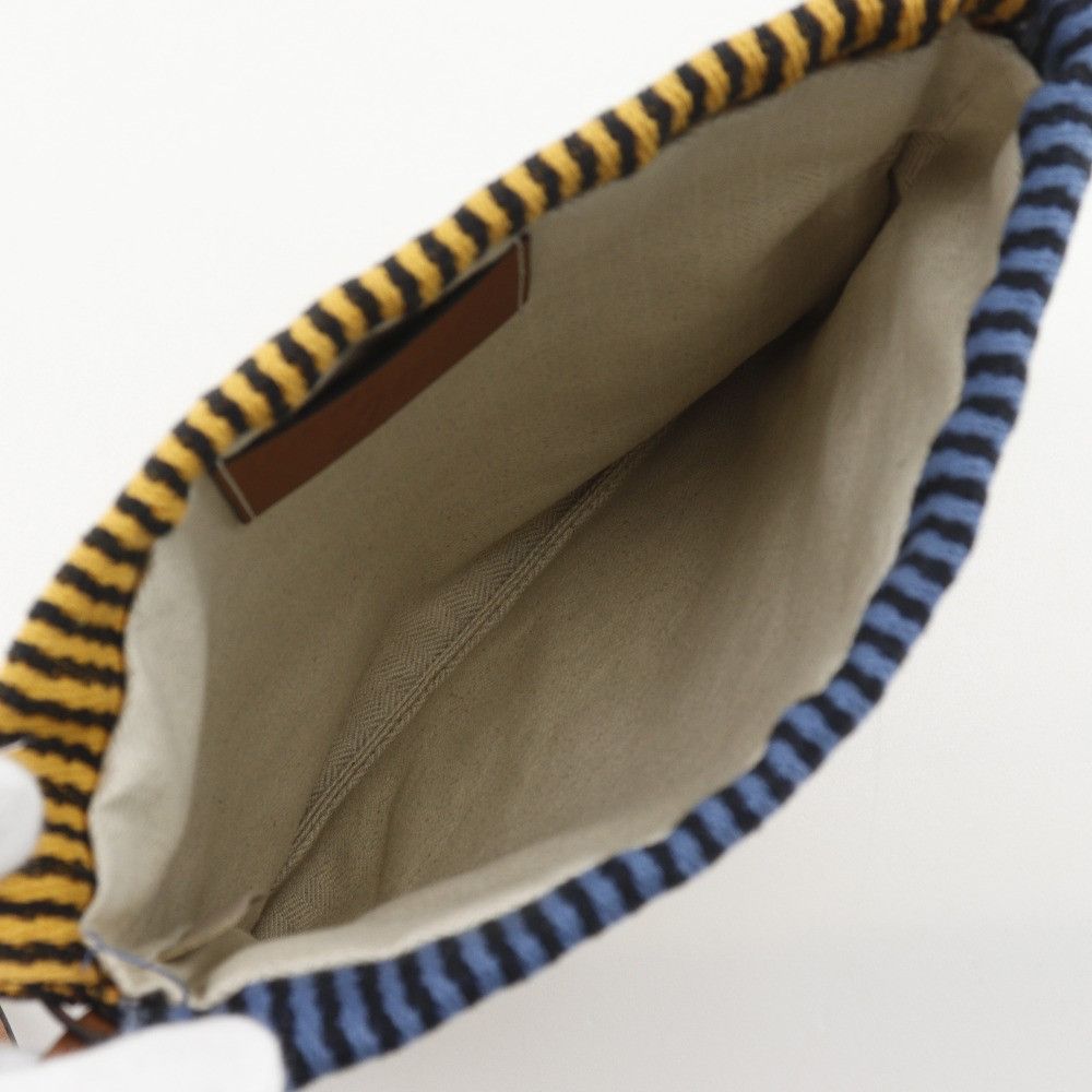 Loewe Loewe Loewe Paula’s Ibiza Stripe Canvas Shoulder Bag Textile Crossbody Bag DUTY FREE for USA Size ONE SIZE - 6 Thumbnail